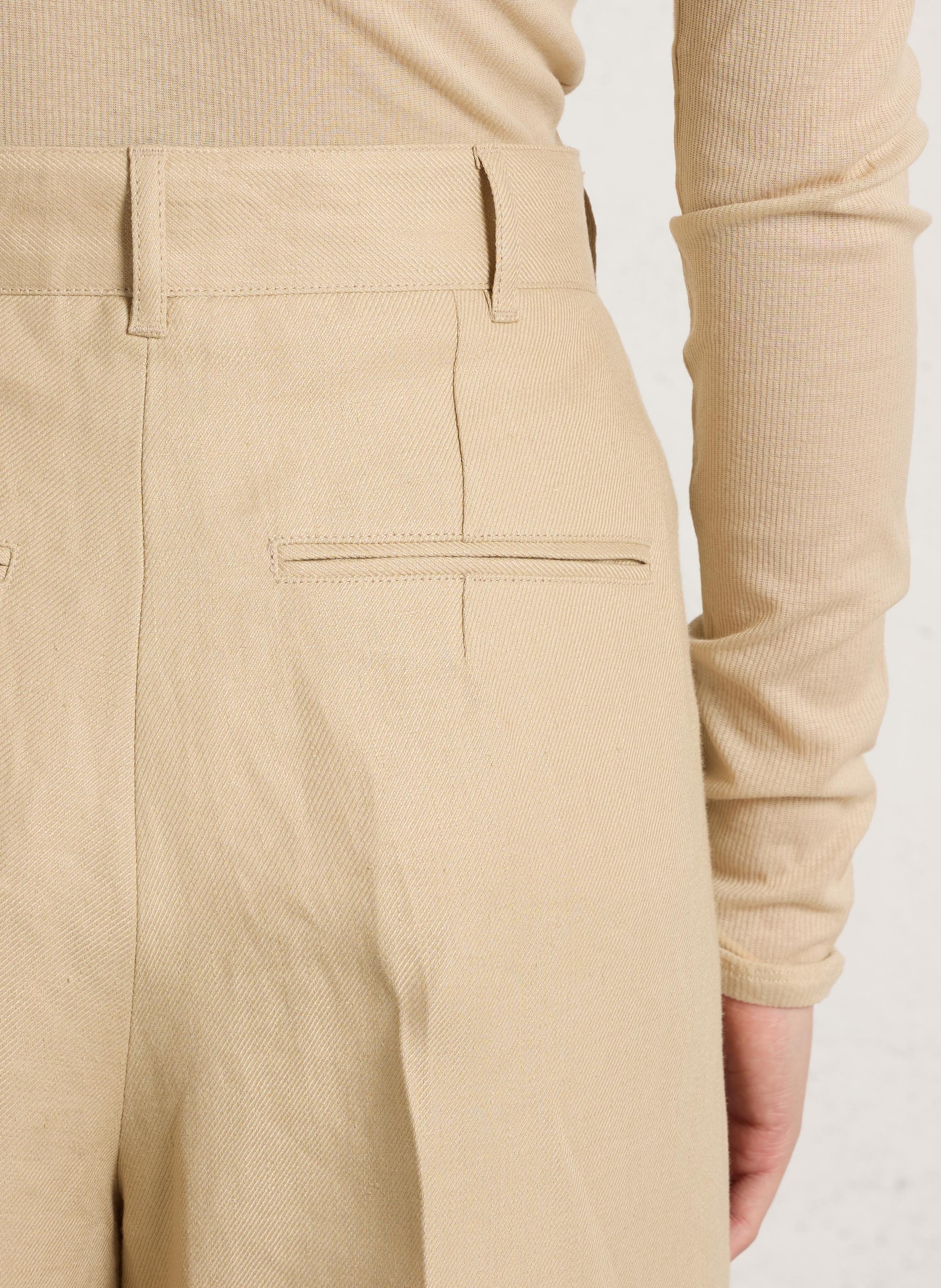 Pantalon large en lin hippolyte SOEUR Beige