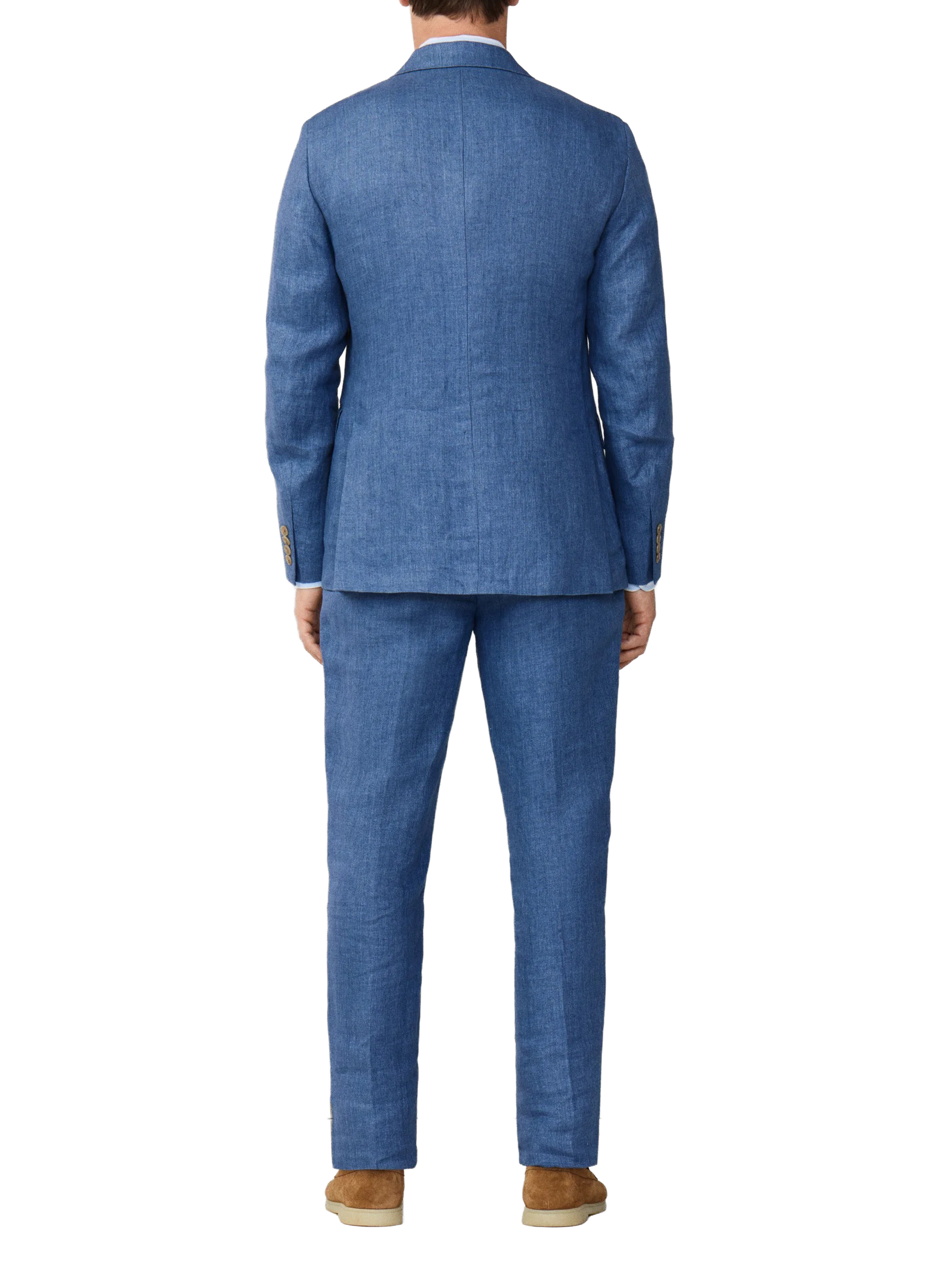 Fitted linen jacket HACKETT Blue