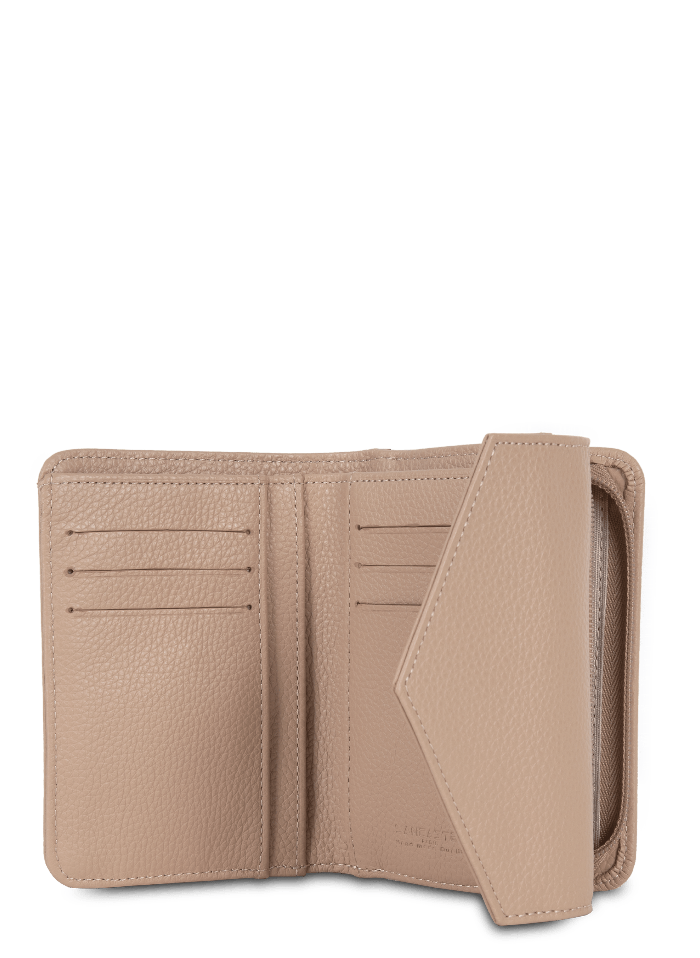 Back to back wallet - foulonné pm LANCASTER Beige