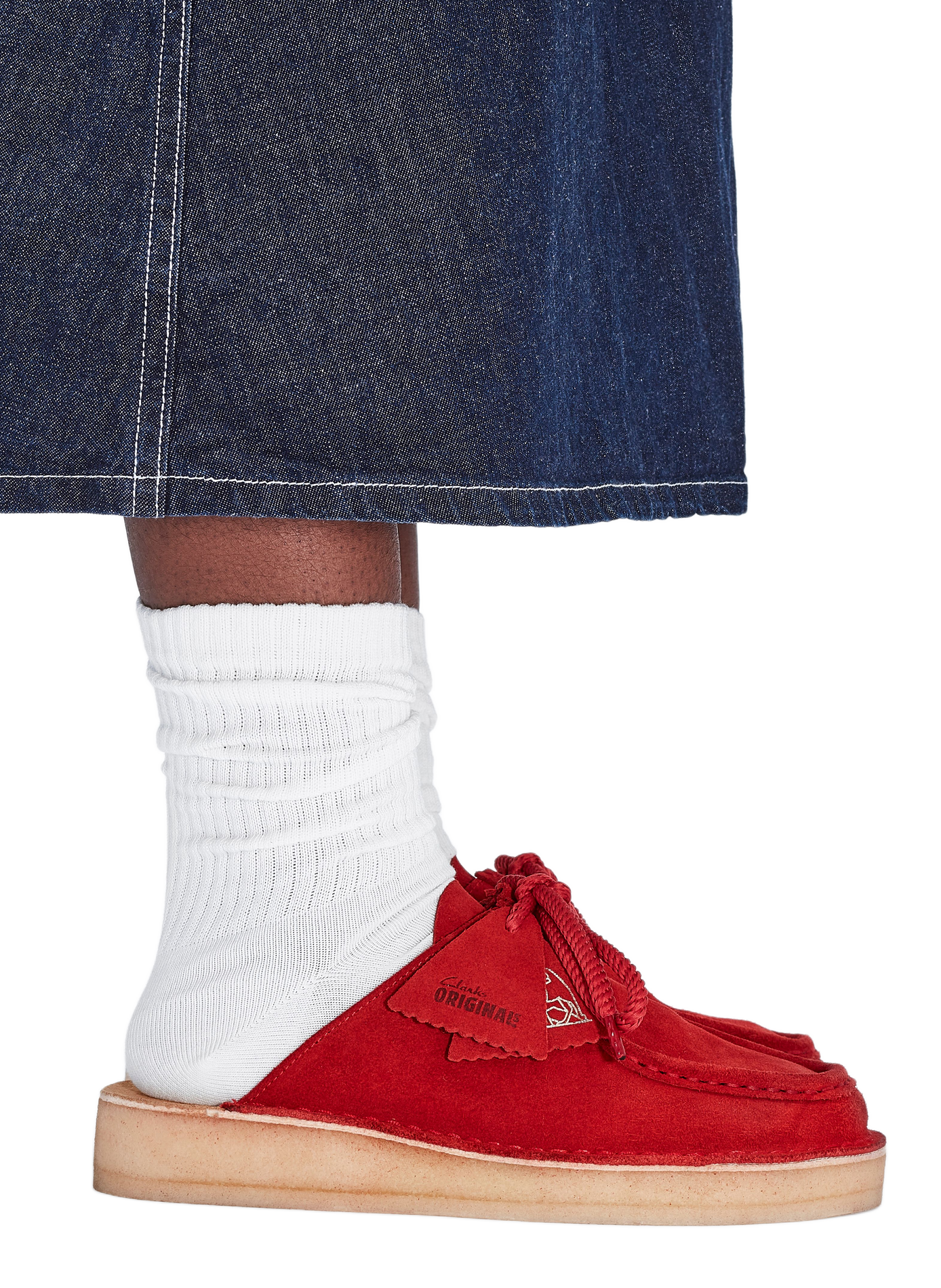 Mules DSRTNomad de ante gamuzado CLARKS Rojo