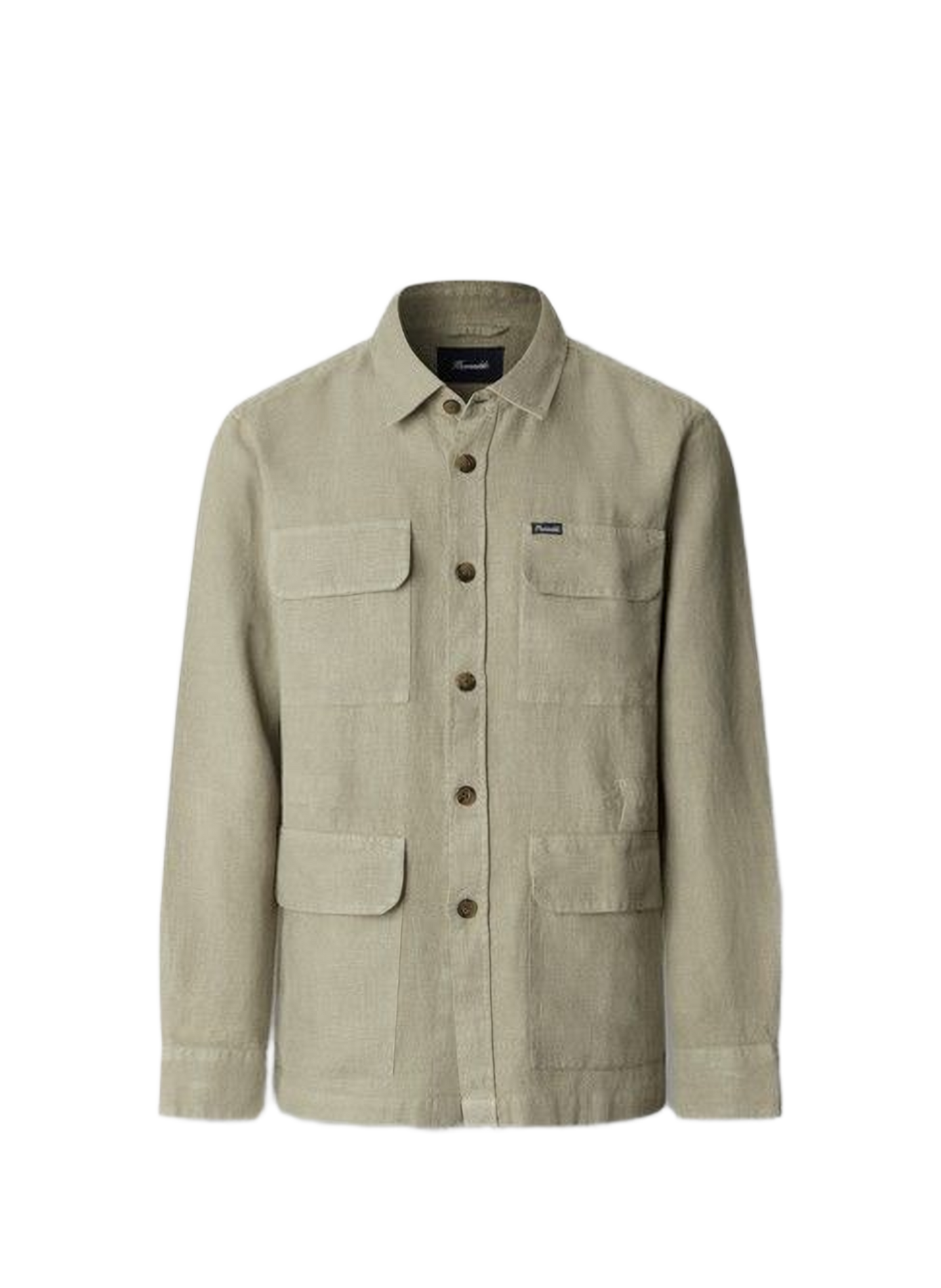 Shirt with linen pockets FACONNABLE Green