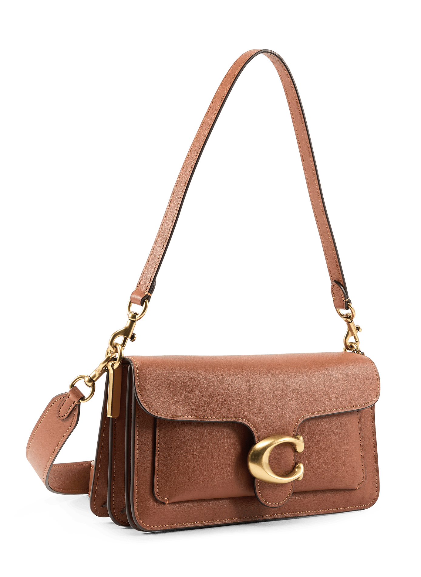 Sac bandoulière en cuir COACH Marron