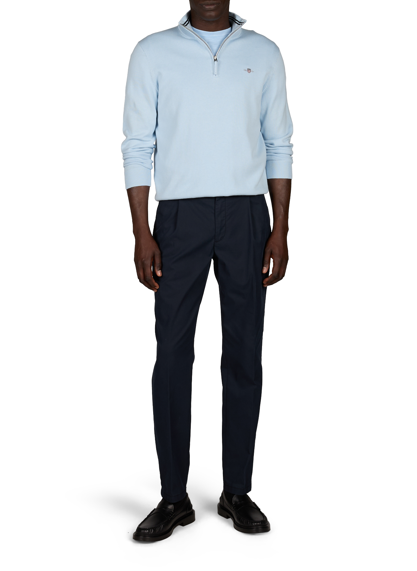 Pull à col zippé GANT Bleu