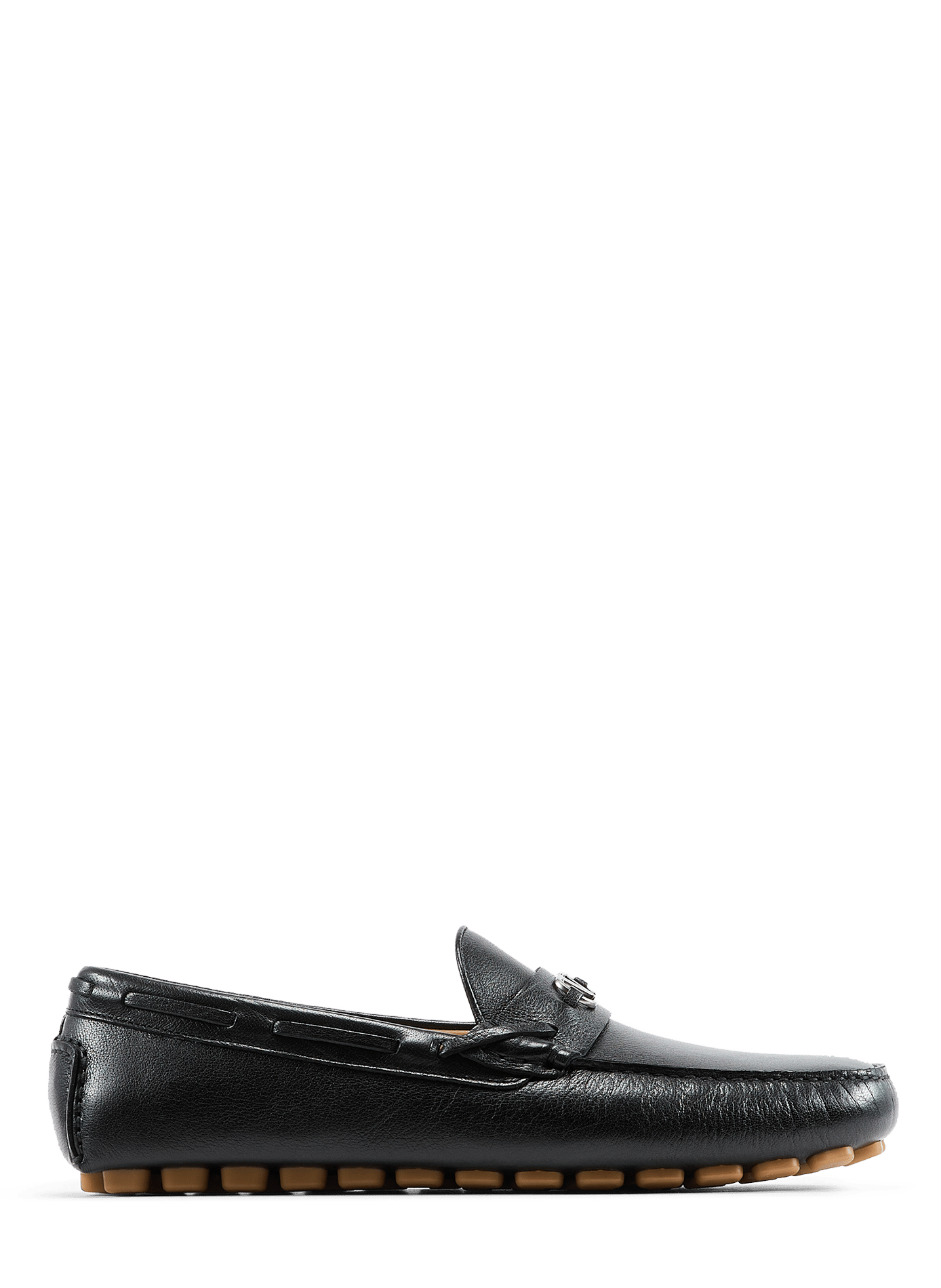 Calfskin leather loafers VALENTINO Black