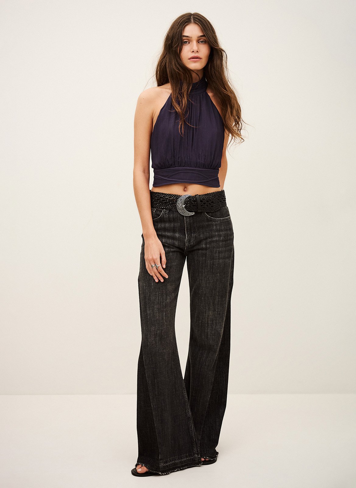Top droit col montant oia BA&SH Violet