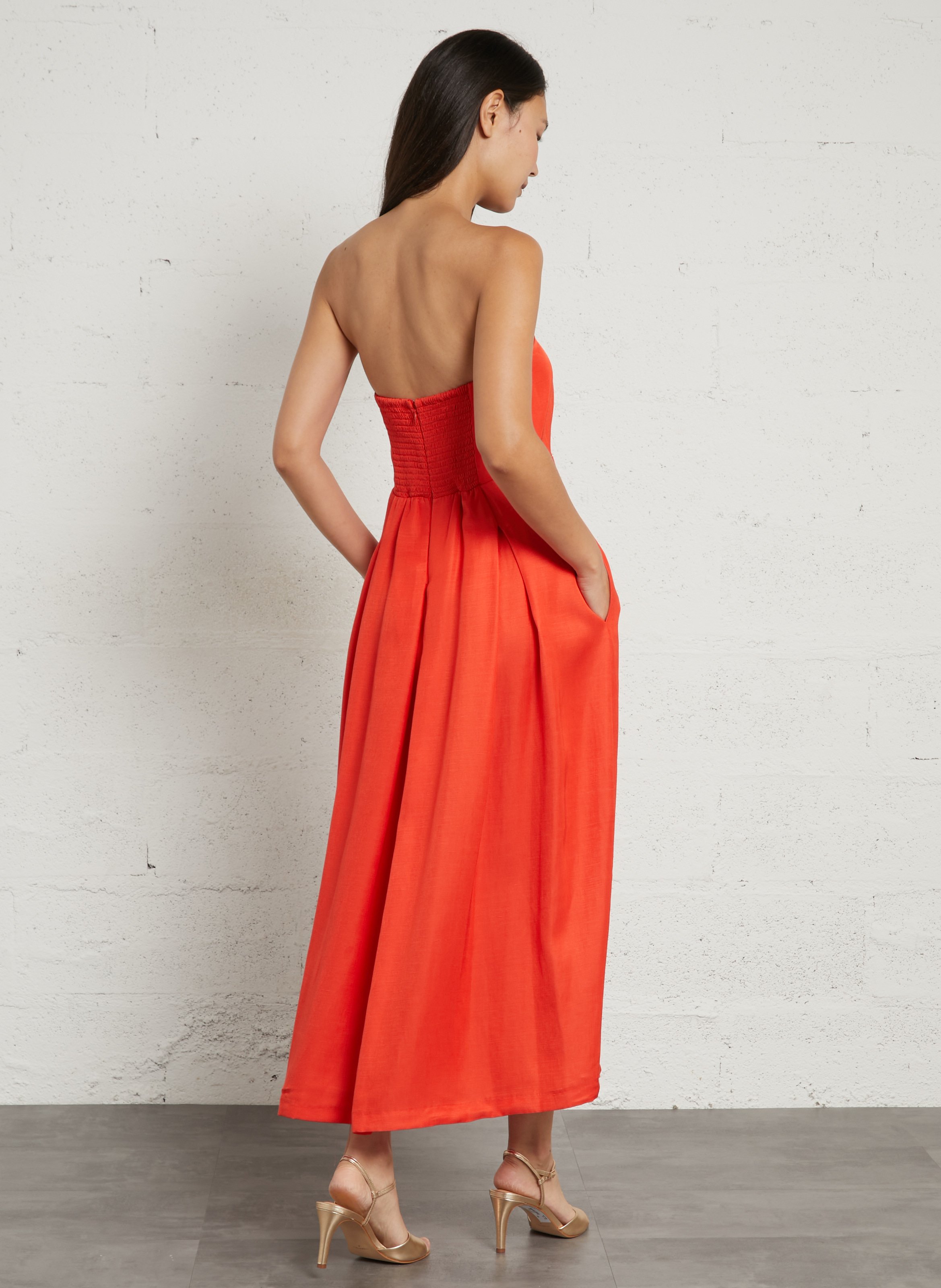 Robe longue bustier betty MAISON 123 Rouge