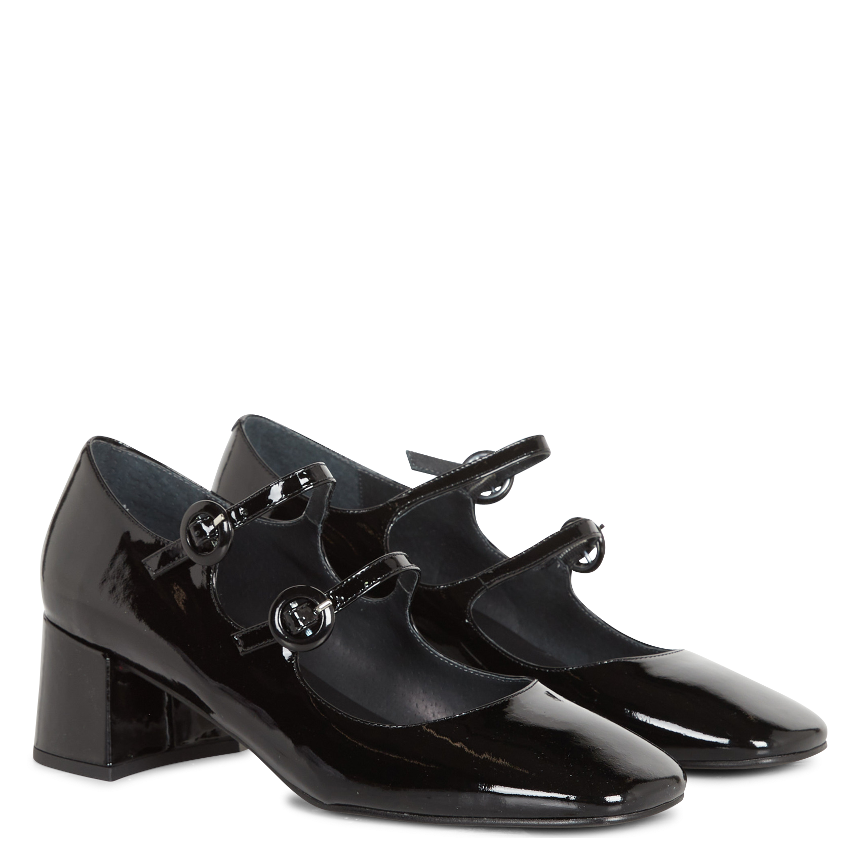 Babies en cuir glacé delou JONAK Noir
