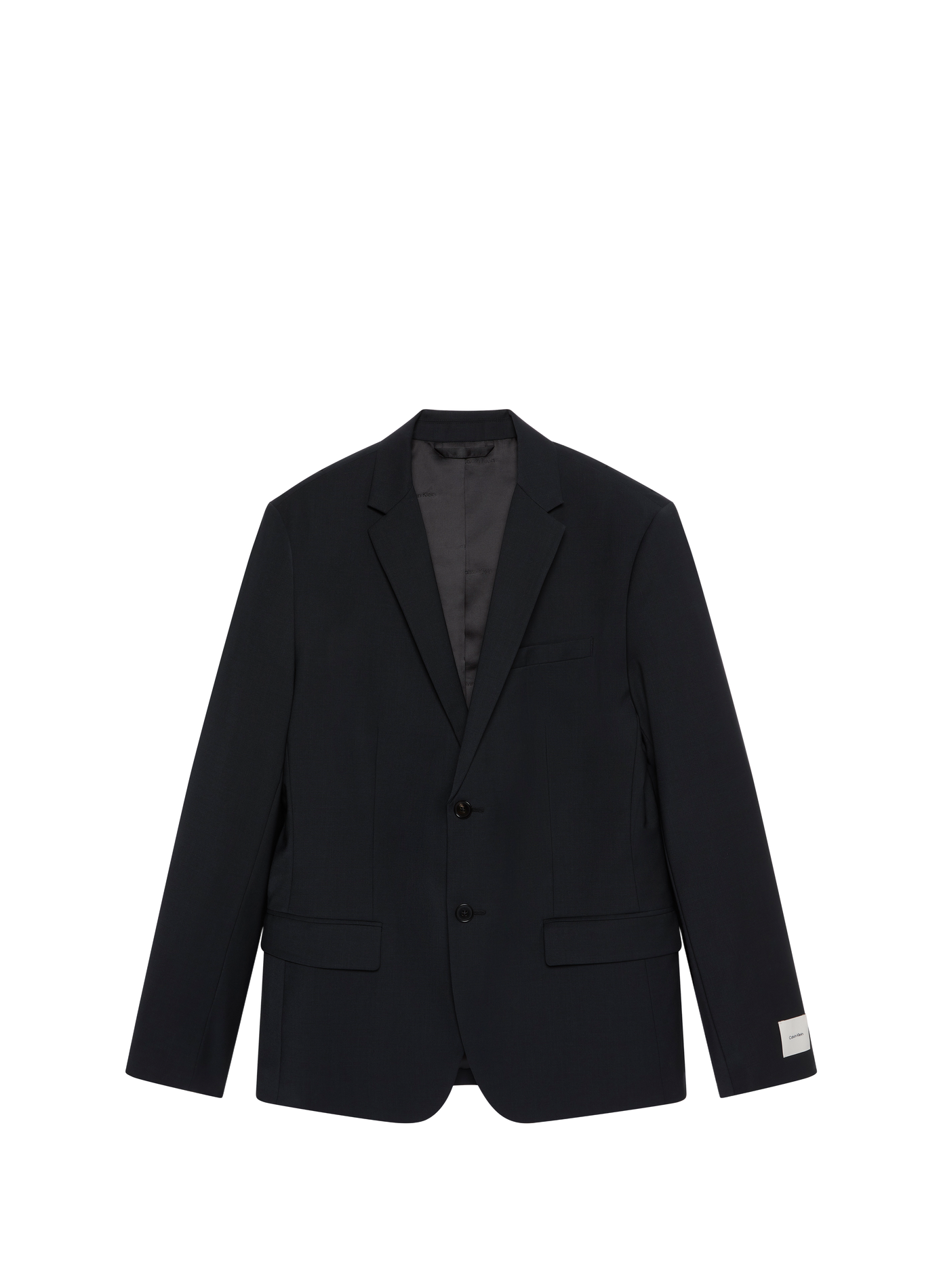Rechte blazer van gemengde wol CALVIN KLEIN Zwart