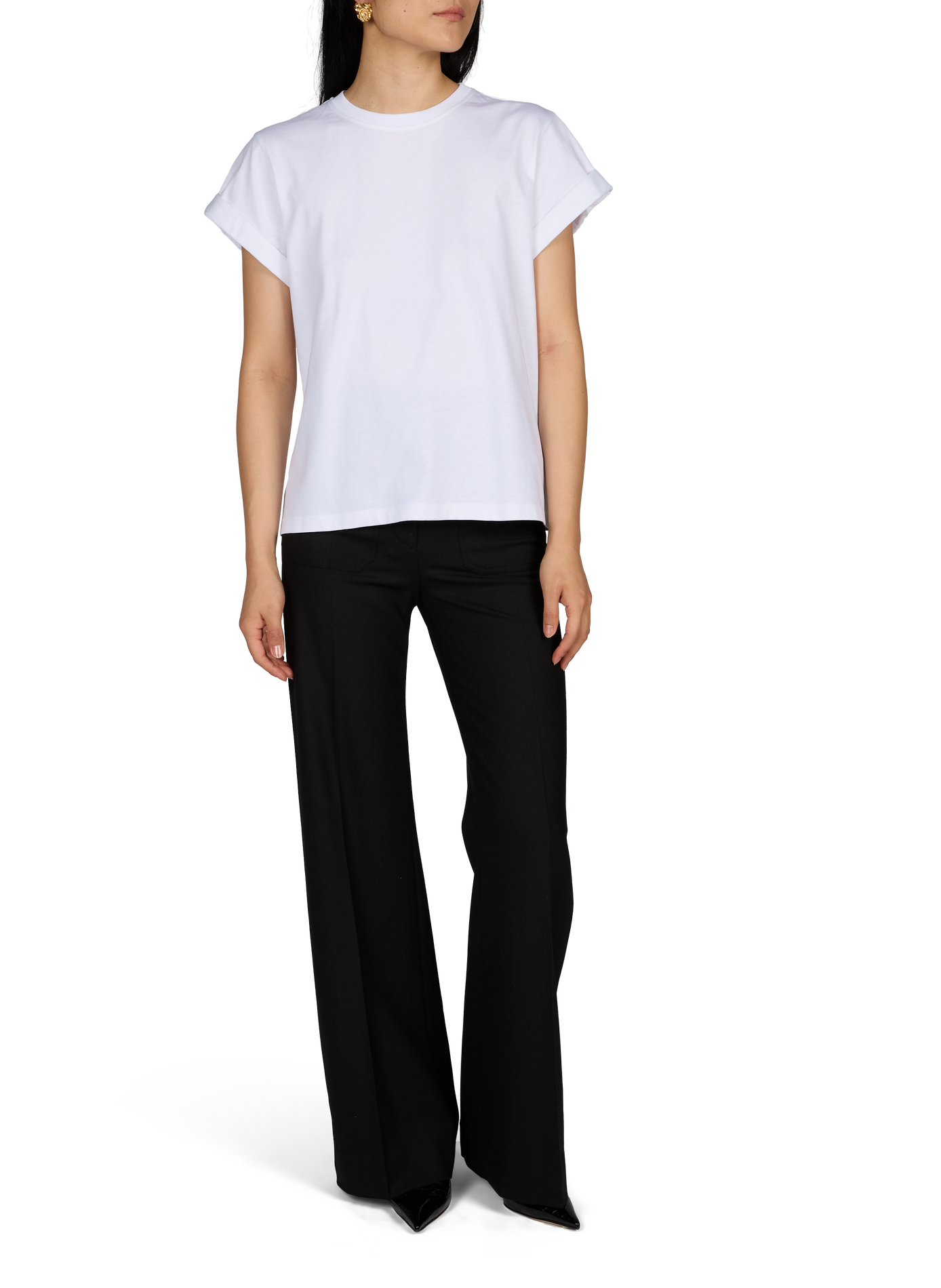 Straight cotton t-shirt VICTORIA BECKHAM White