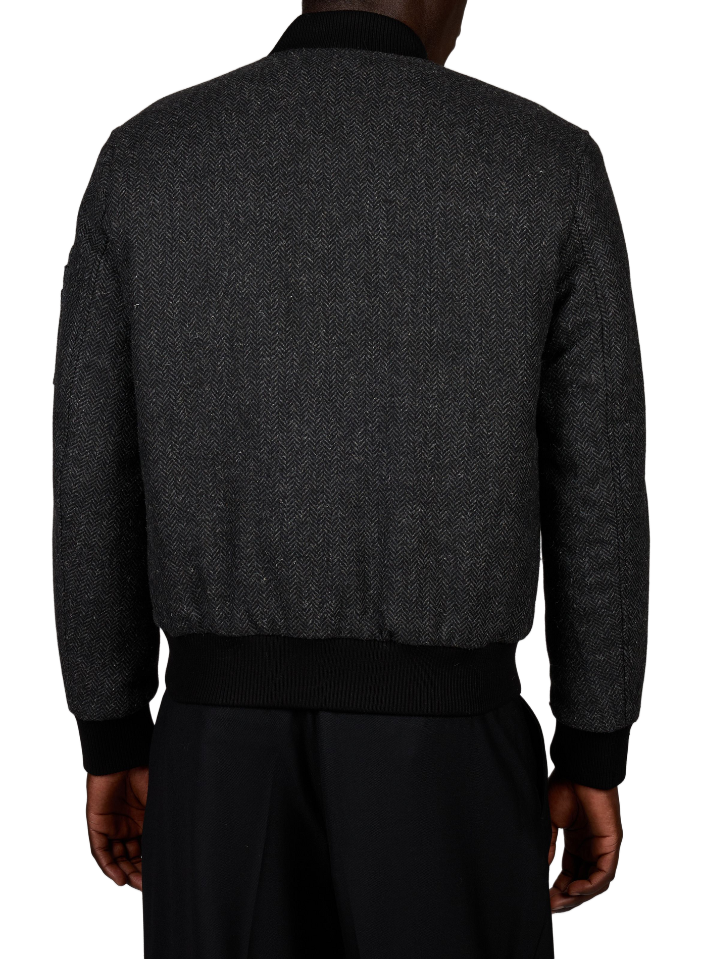 Blouson oversize en laine mélangée BOMBERS ORIGINAL Noir