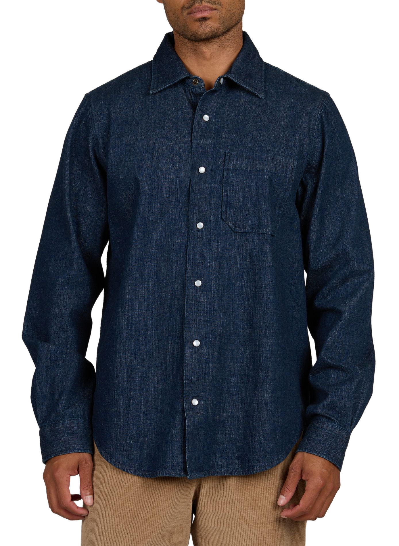 Straight classic collar shirt in cotton CLOSED Blue