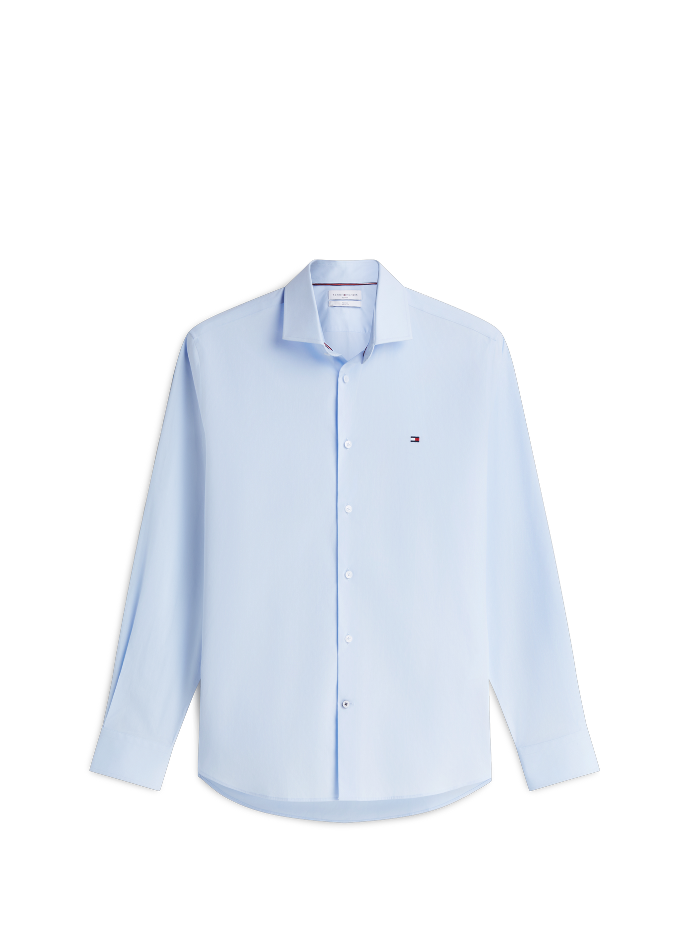 Straight classic collar shirt in cotton TOMMY HILFIGER Blue