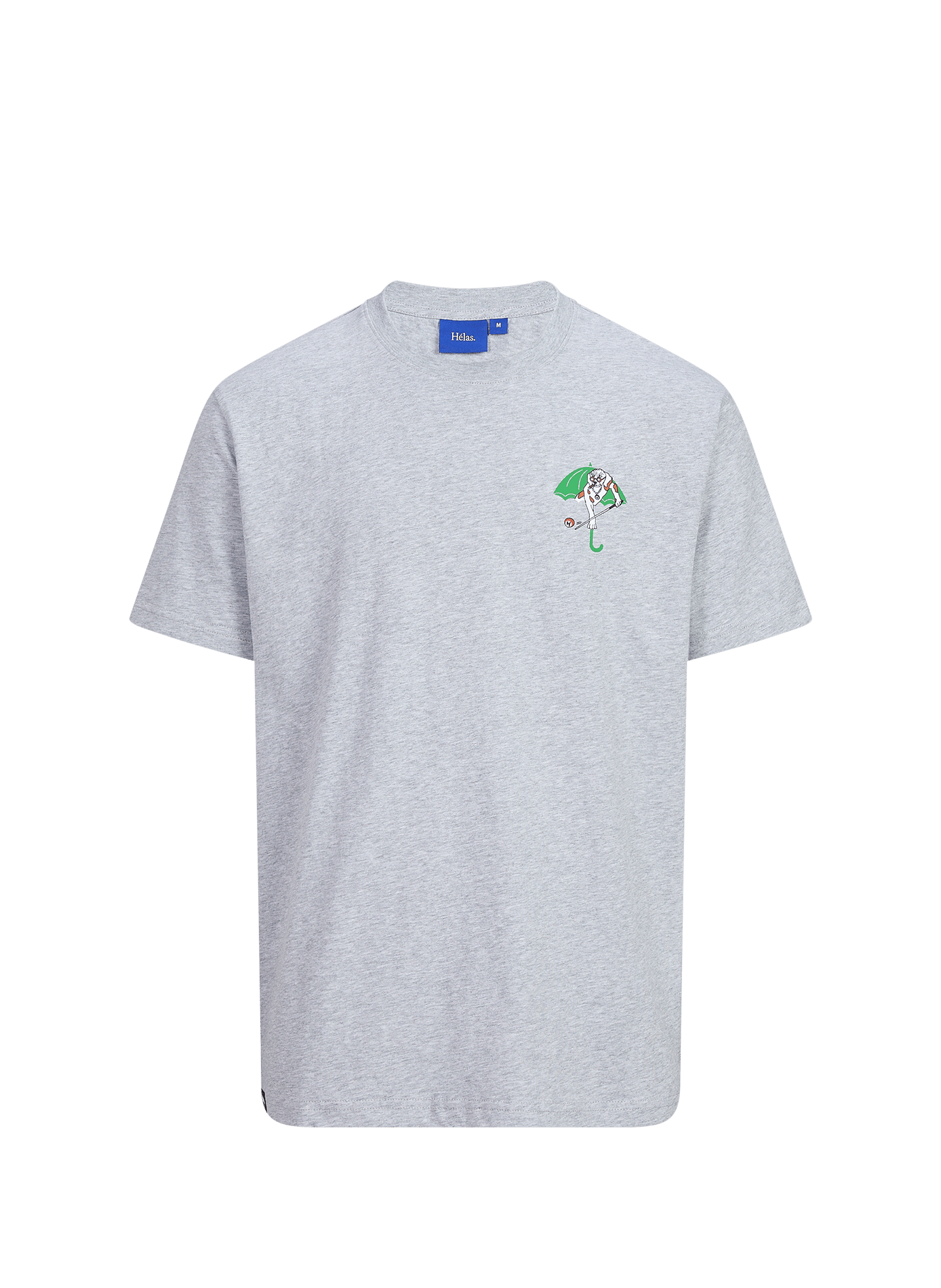 Straight T-shirt with embroidered logo  Heather grey