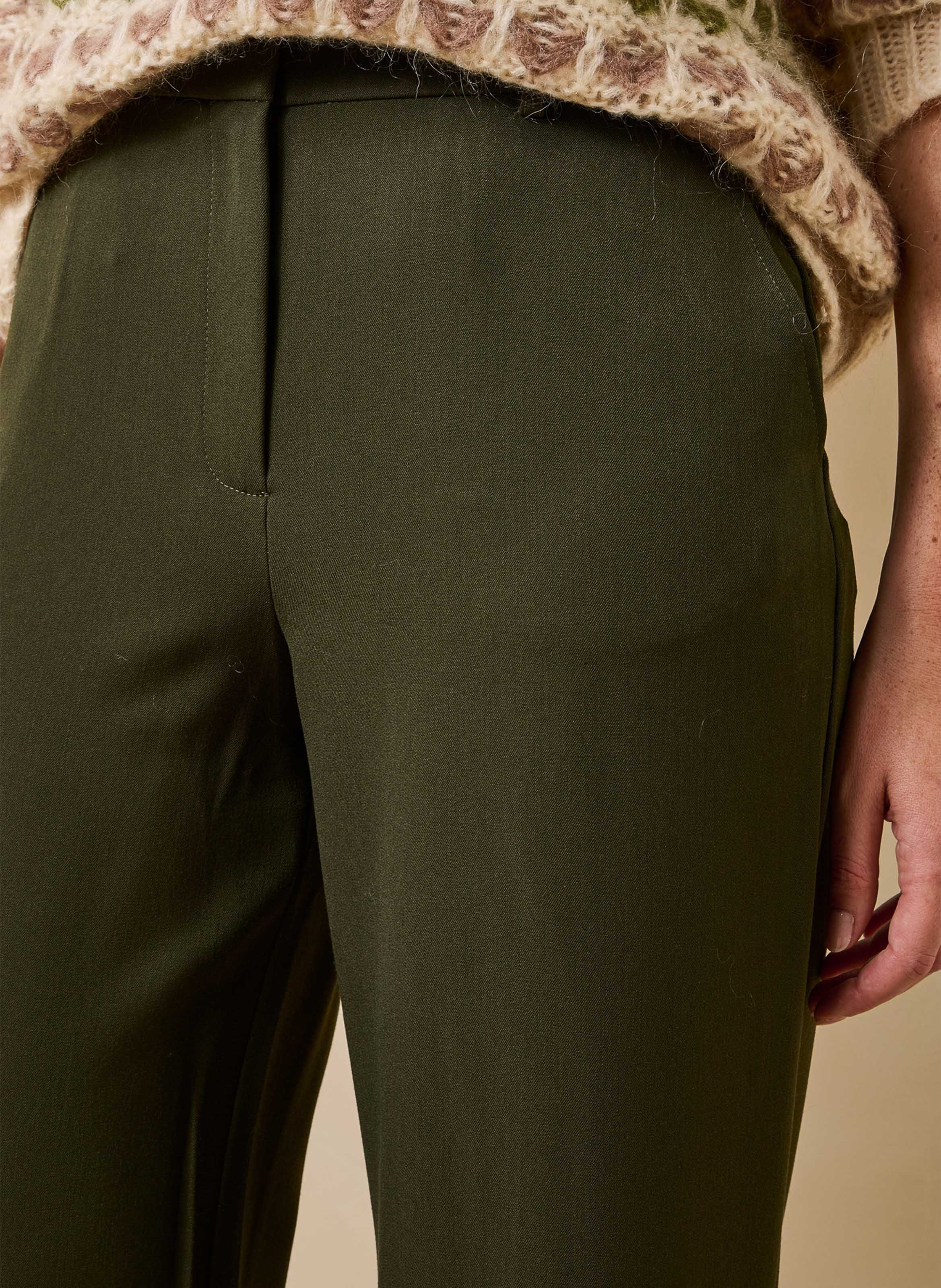 Wijde hoge taille broek LA FEE MARABOUTEE Groen