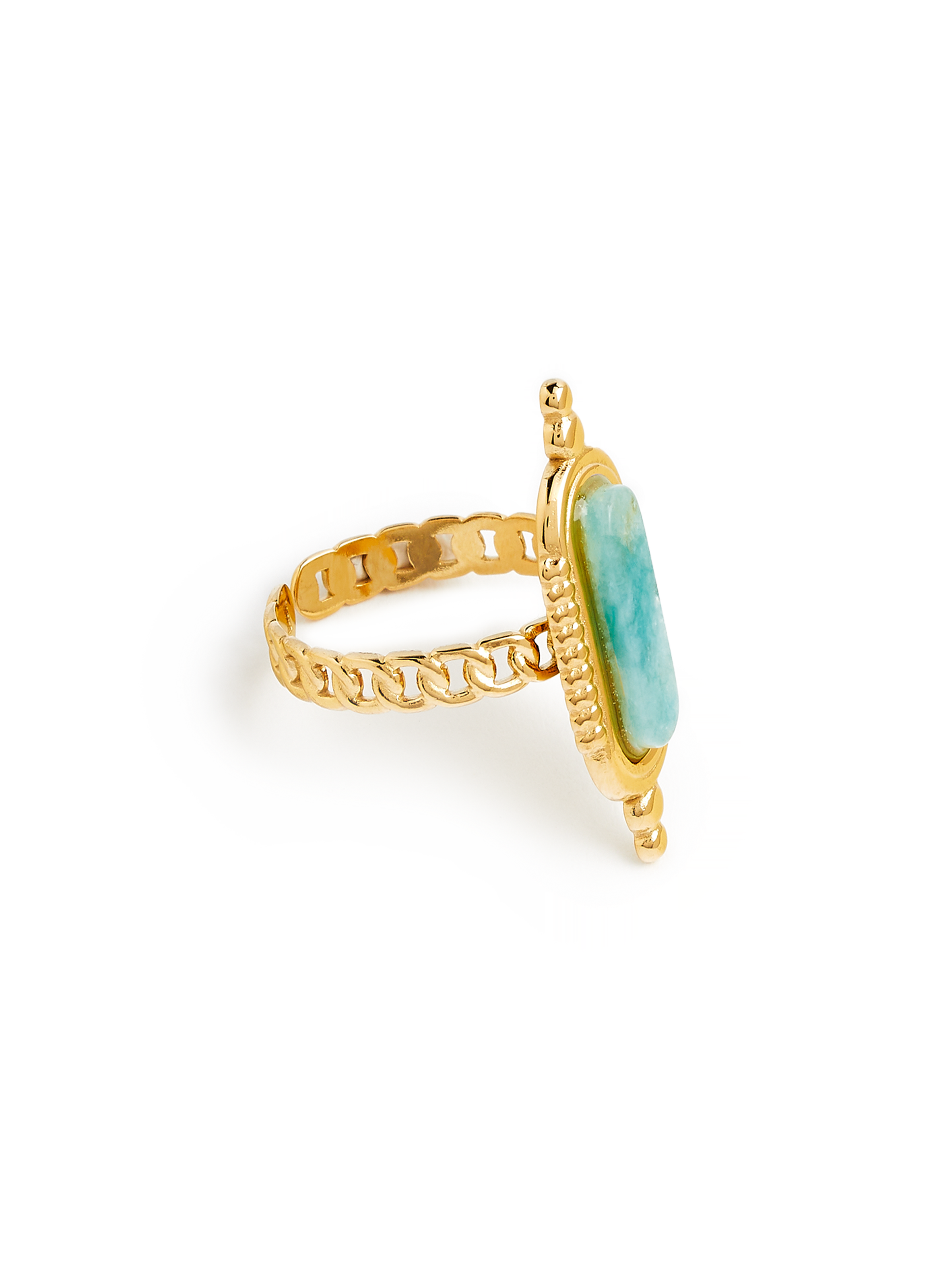 Bague en pierre de amazonite