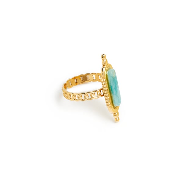 Bague en pierre de amazonite