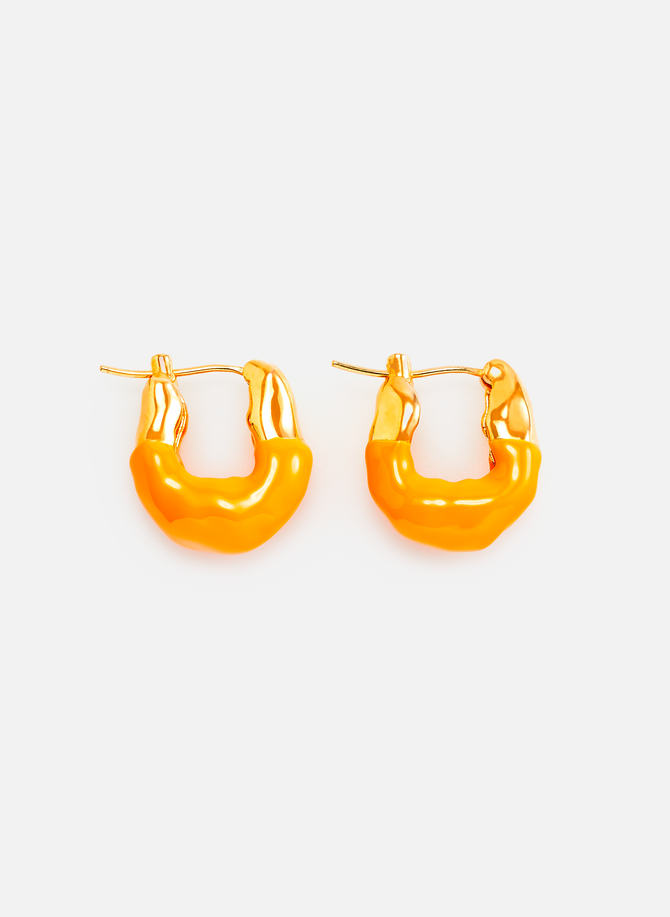 Wave gold-plated brass earrings JOANNA LAURA CONSTANTINE