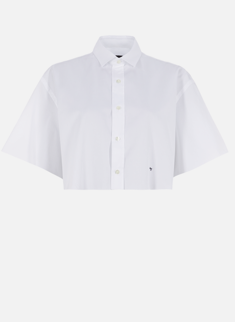 Short cotton shirt WhiteHOMMEGIRLS 