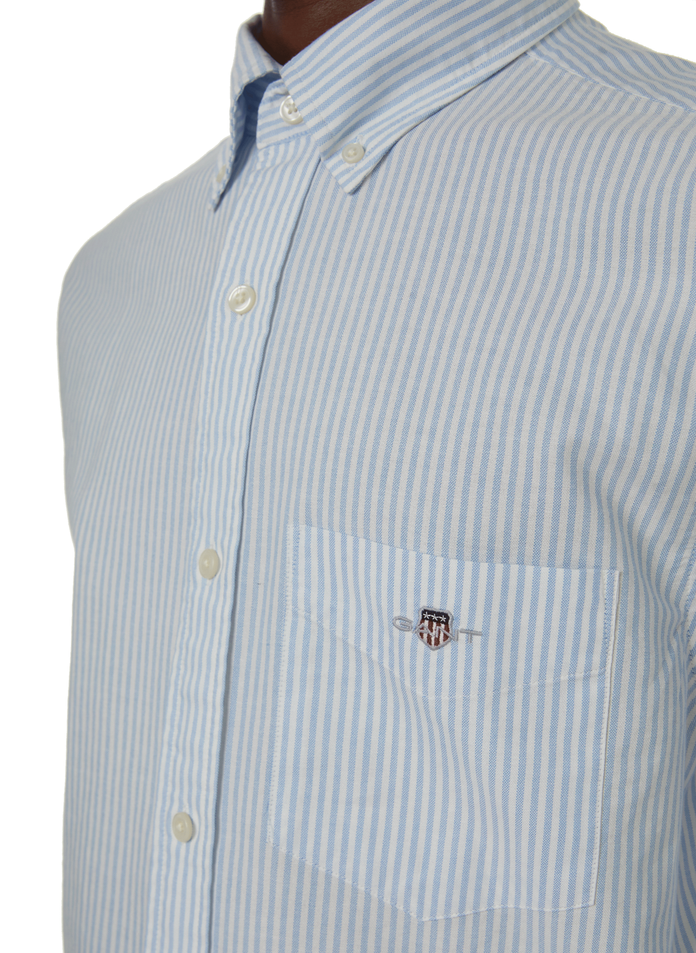 Chemise rayée en coton GANT Bleu