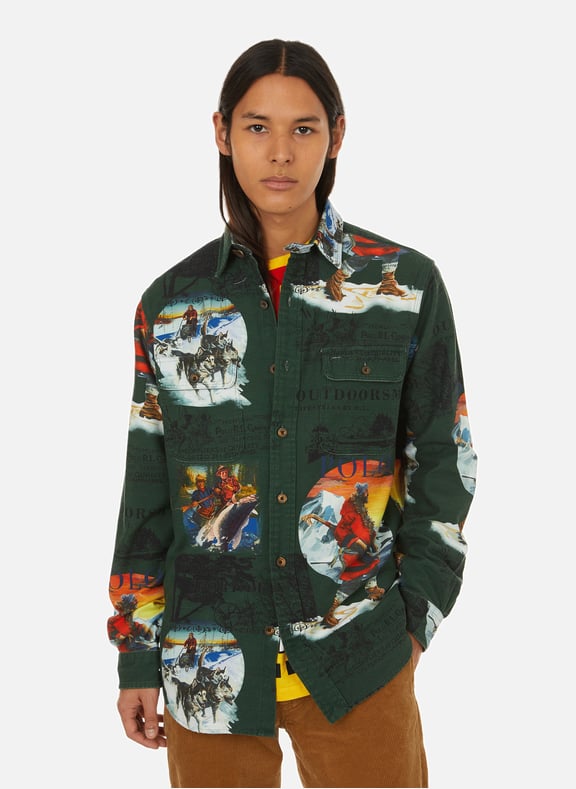 Printed cotton shirt Green by POLO RALPH LAUREN POLO RALPH LAUREN Printed cotton shirt Green