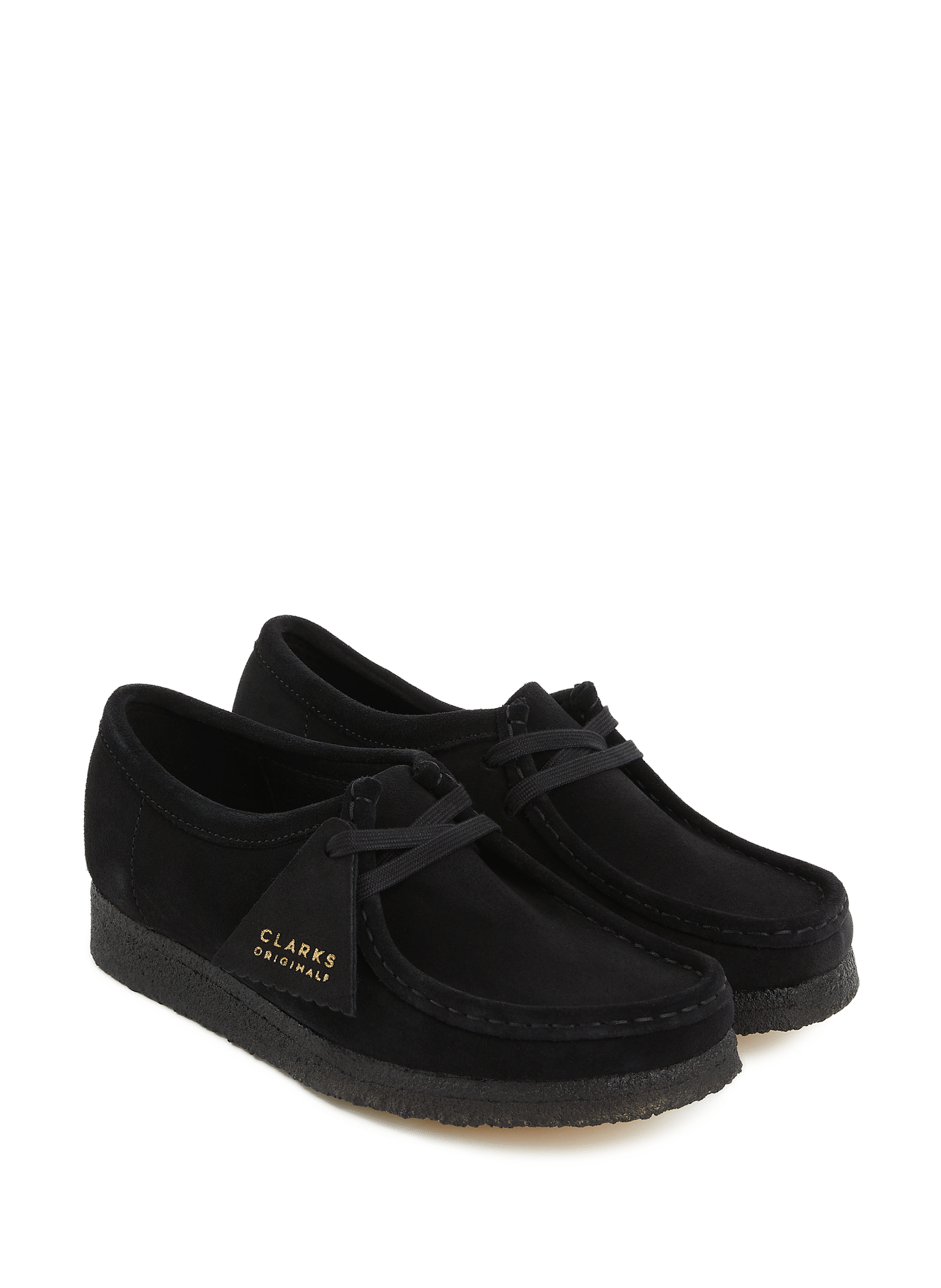Wallabee flat suede shoes CLARKS Black