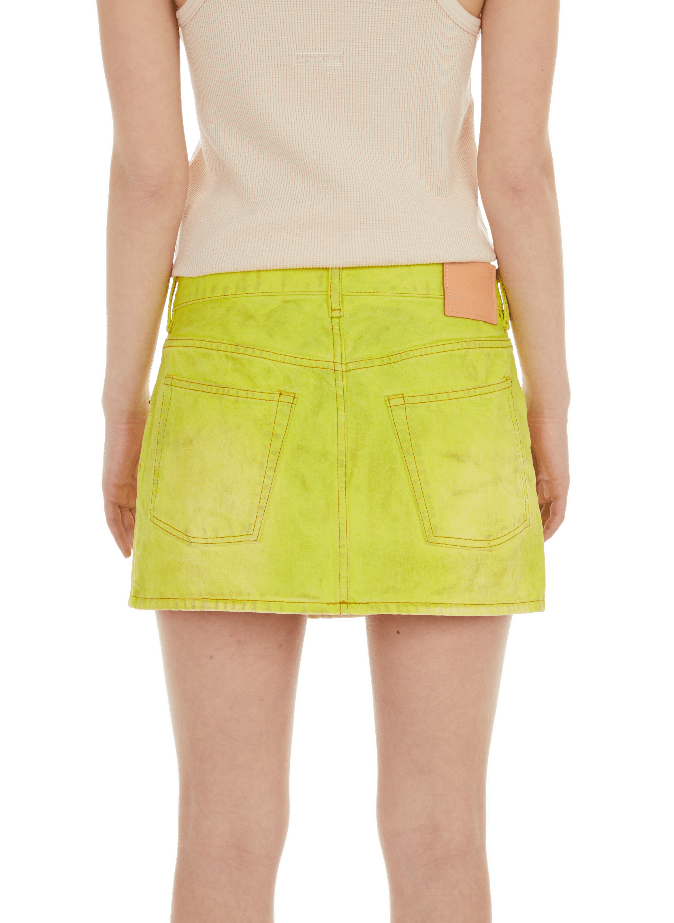 Mini jupe en jean  ACNE STUDIOS Jaune