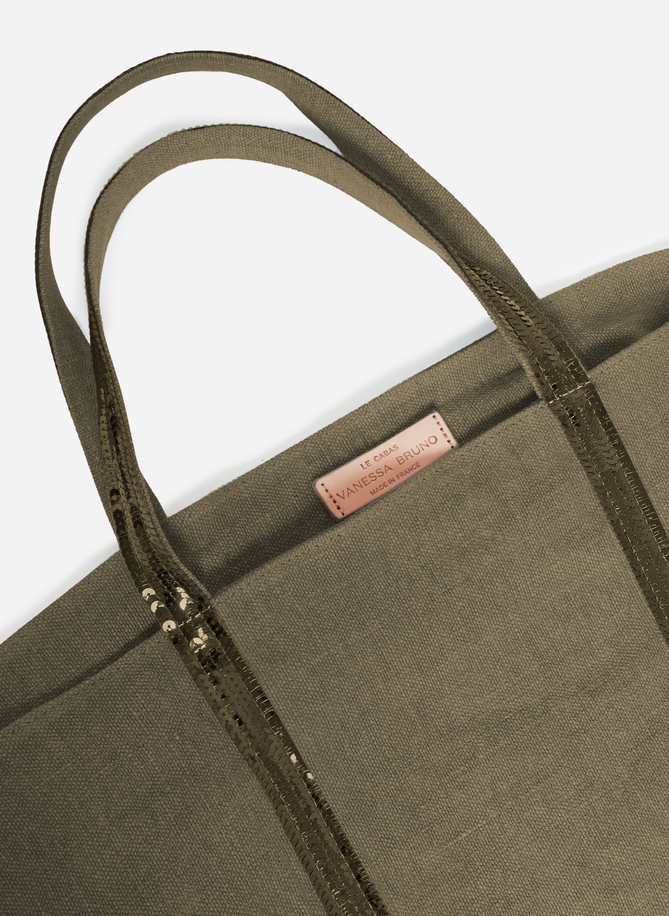 Cabas xl en lin Kaki