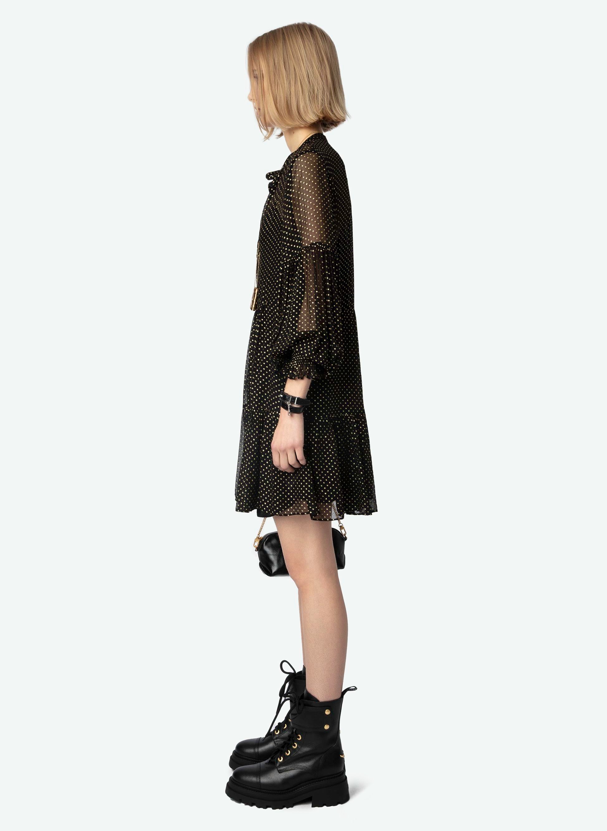 Robe courte transparente randy ZADIG&VOLTAIRE Noir