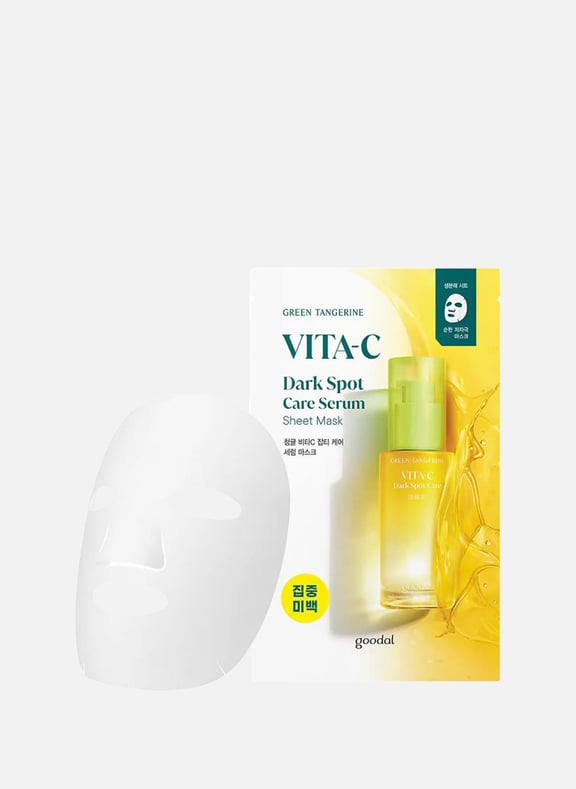 Masque en feuille anti-taches - Mandarine verte Vita C by GOODAL GOODAL Masque en feuille anti-taches - Mandarine verte Vita C