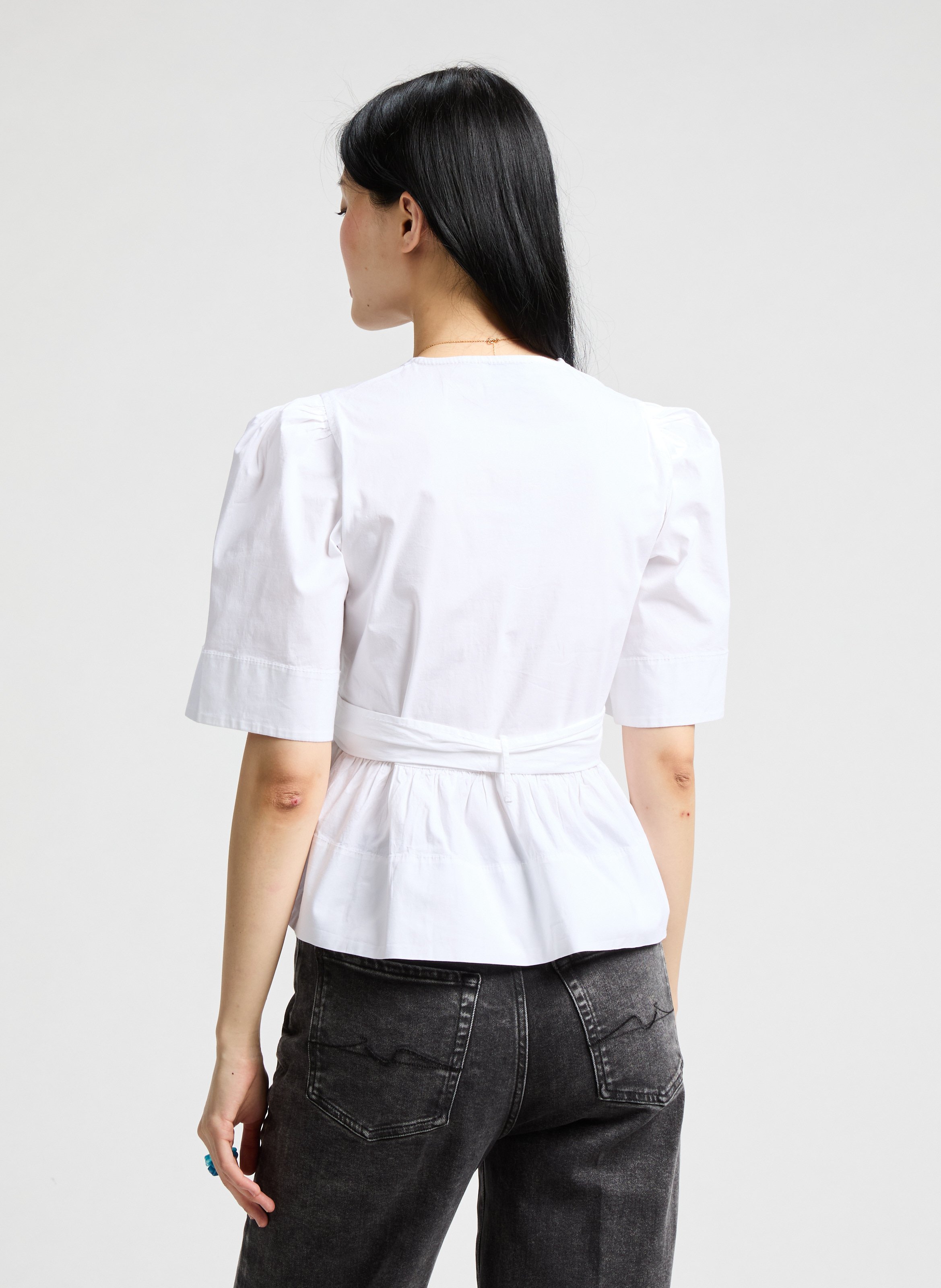 Cotton Blouse GANNI White