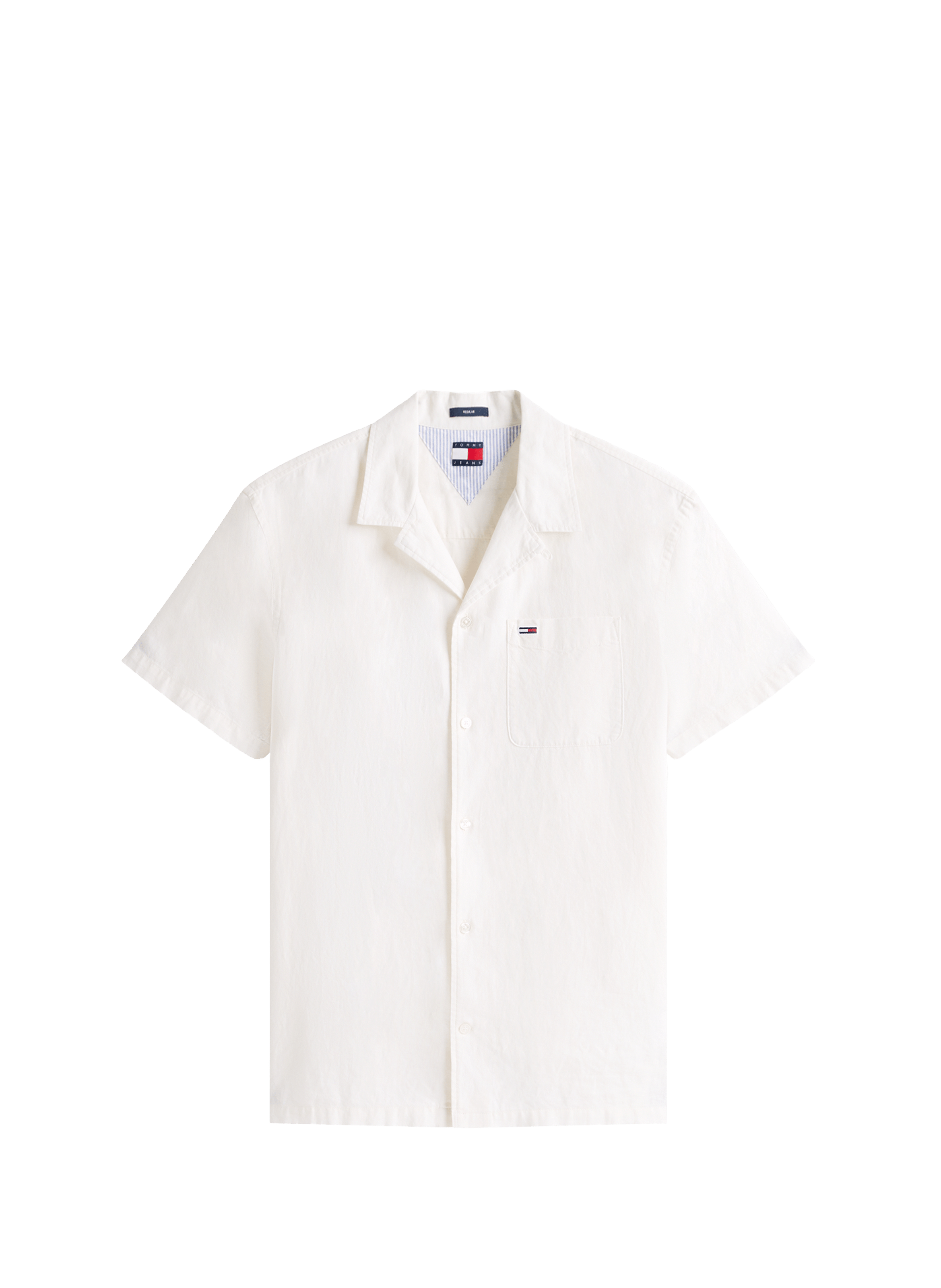 Cotton and linen shirt TOMMY HILFIGER White