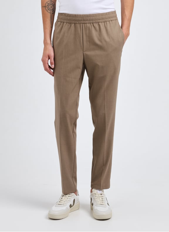 Night blue trousers - The Air Uniform Brown by SAMSOE SAMSOE SAMSOE SAMSOE Night blue trousers - The Air Uniform Brown