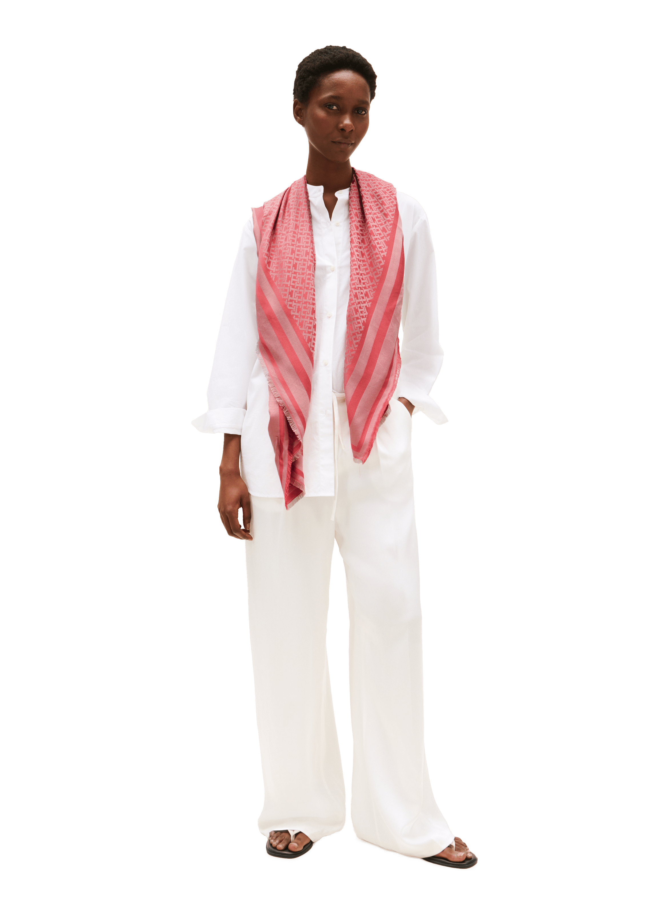 Printed scarf TOMMY HILFIGER Pink