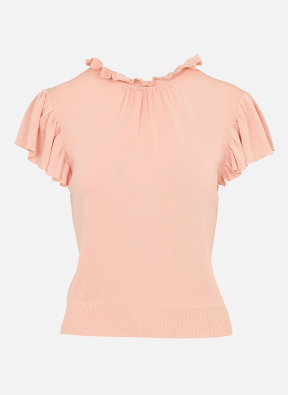 Pull droit en maille olea Rose by BA&SH BA&SH Pull droit en maille olea Rose