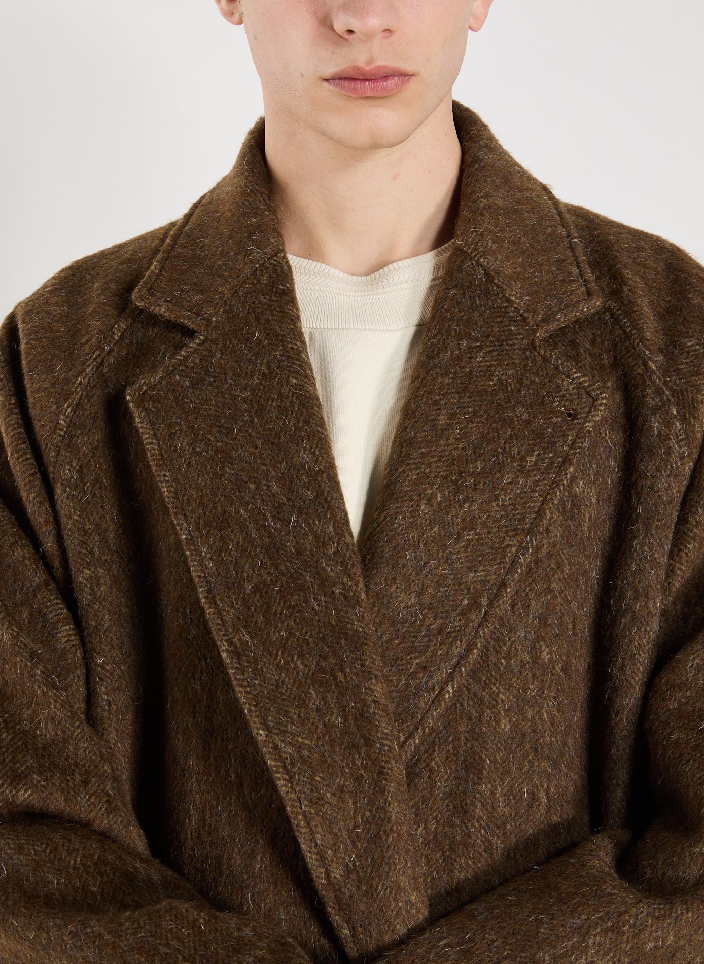 Oversized wool blend coat MERELY MADE Brown