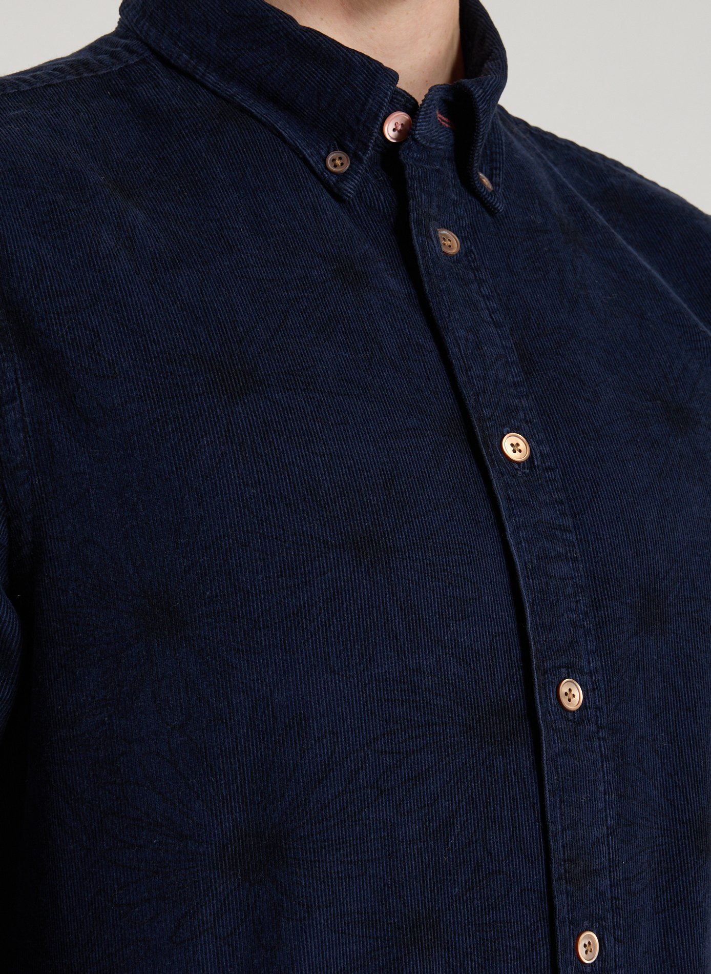 Fitted cotton corduroy shirt PAUL SMITH Blue