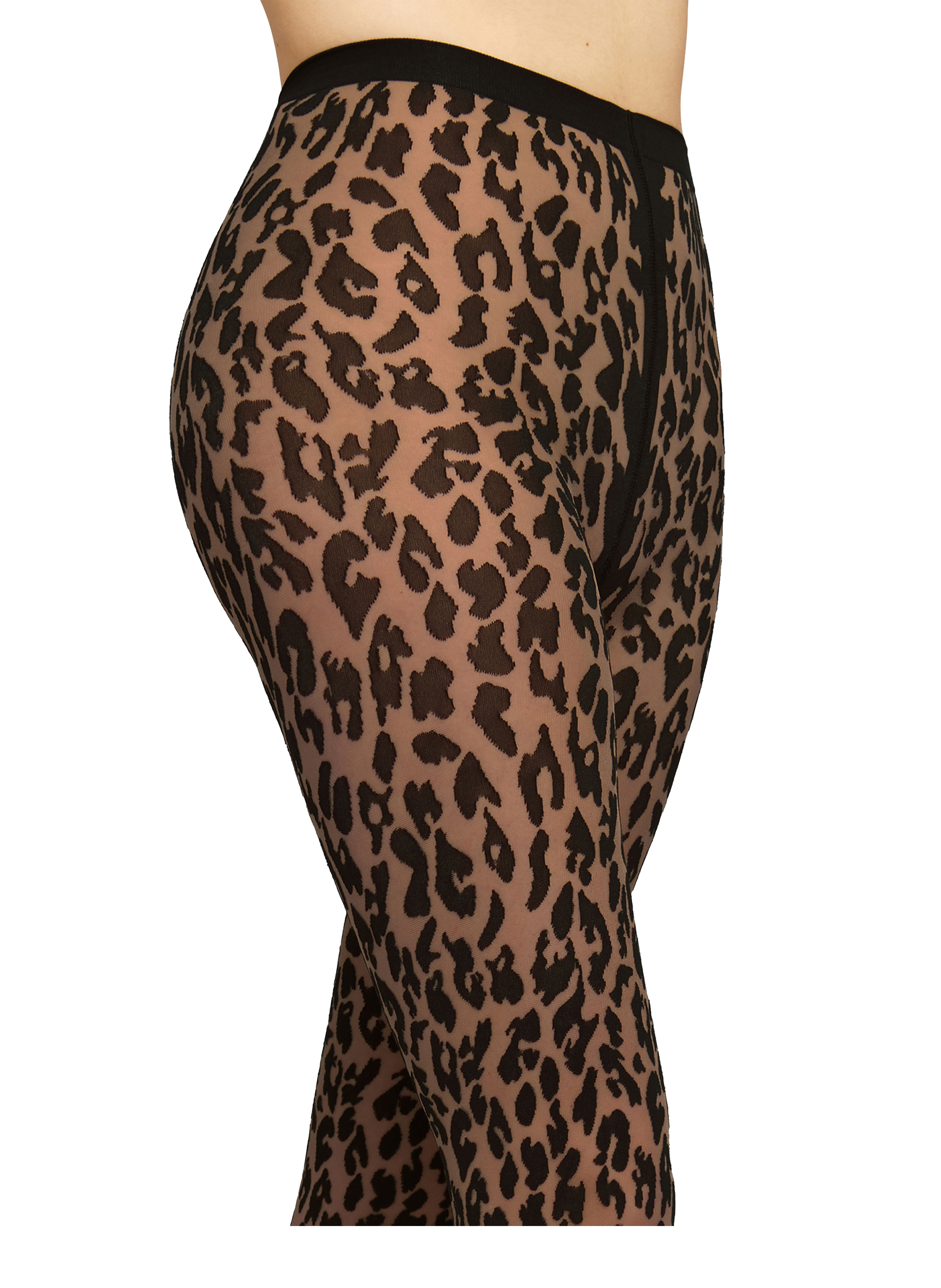 Collants à motifs léopard WOLFORD Noir