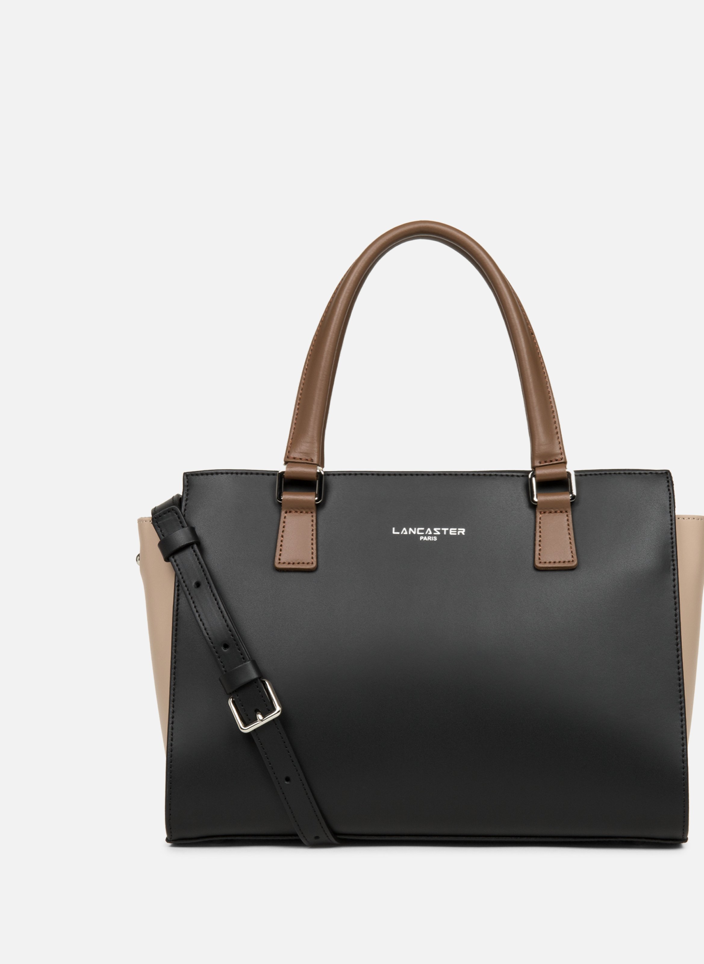 M handbag - Smooth  Noir - nude - vison