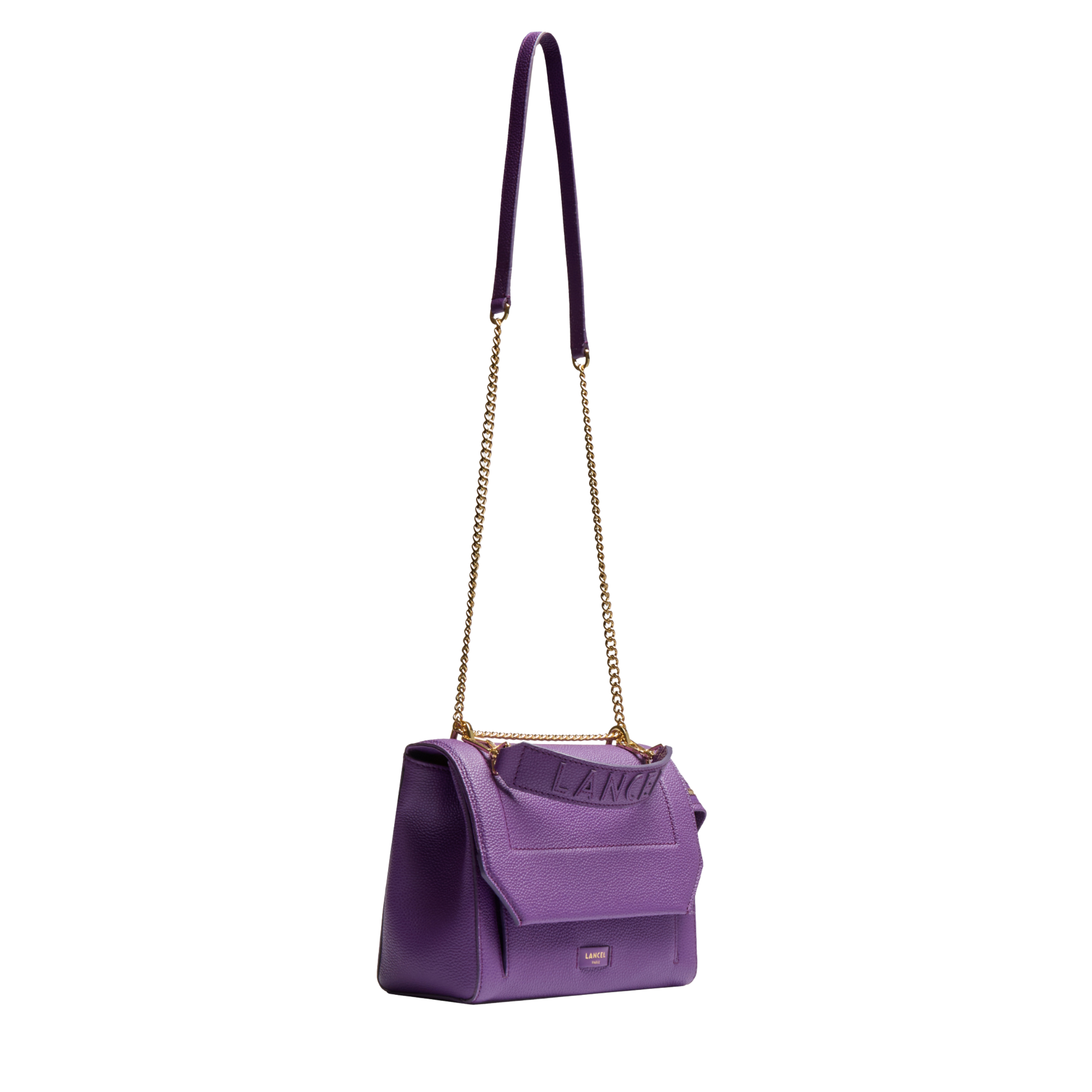 Sac rabat m ninon de lancel en cuir LANCEL Violet