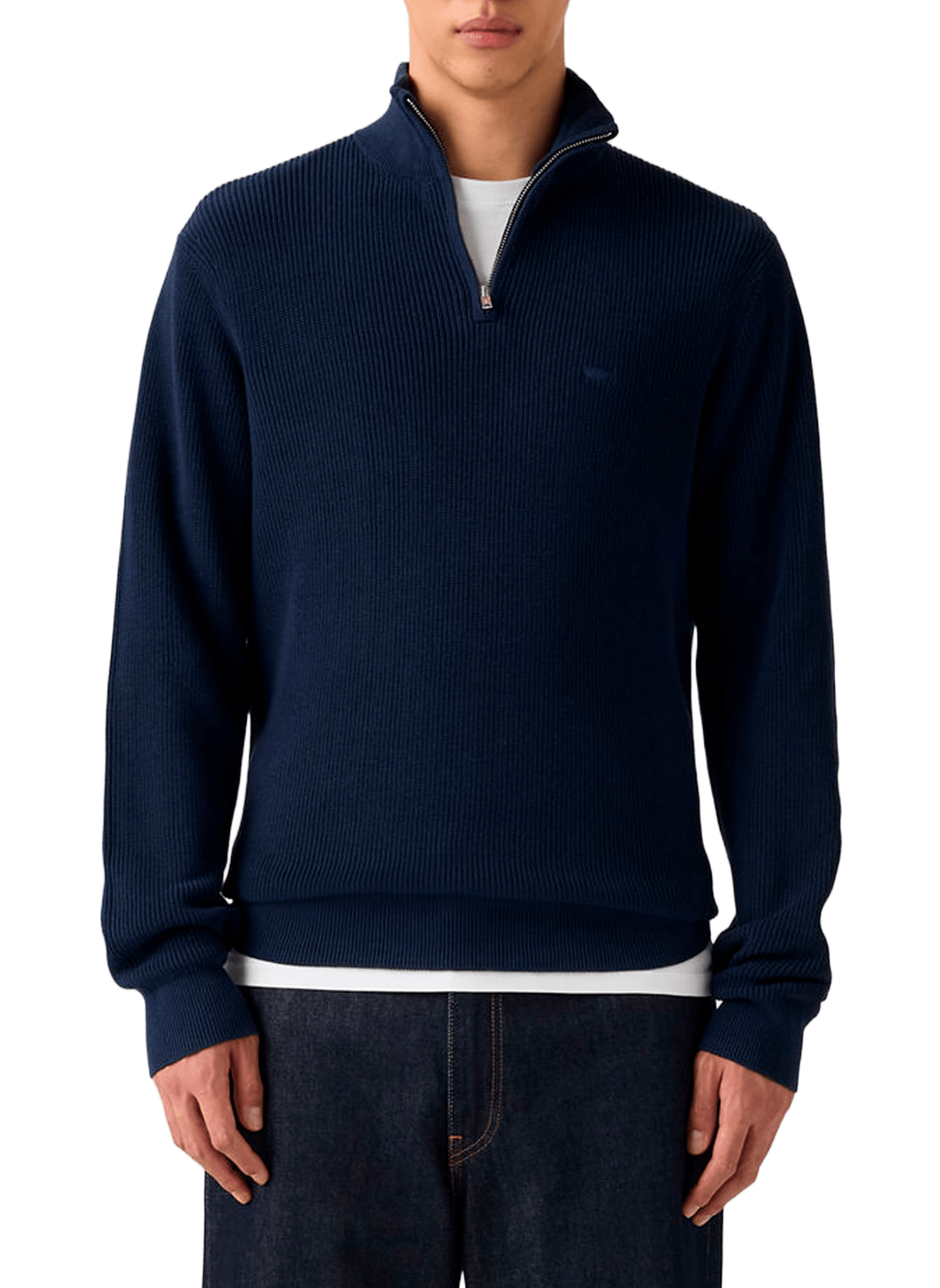 Zip-up high-neck cotton sweater LEVI'S Blue