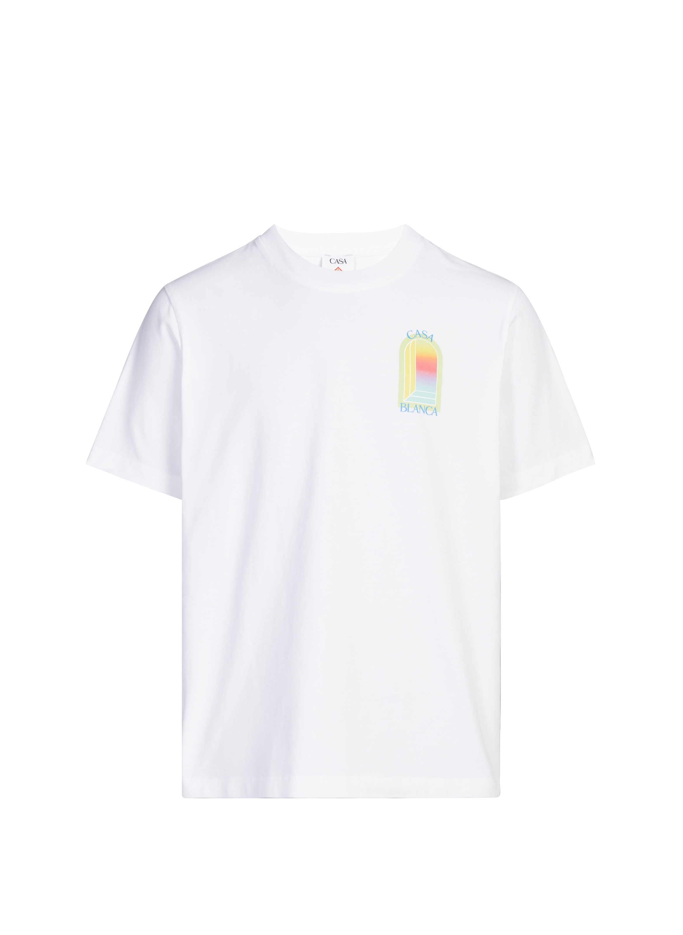 T-shirt imprimé à col rond en coton CASABLANCA PARIS Blanc