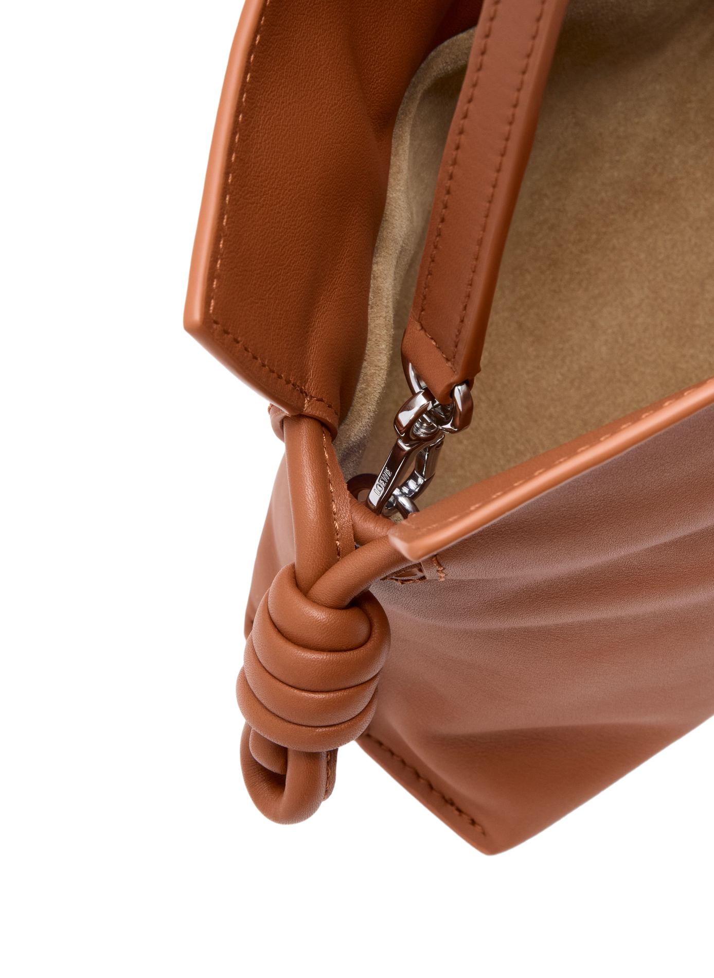 Mini Flamenco clutch en cuir de veau nappa LOEWE Beige