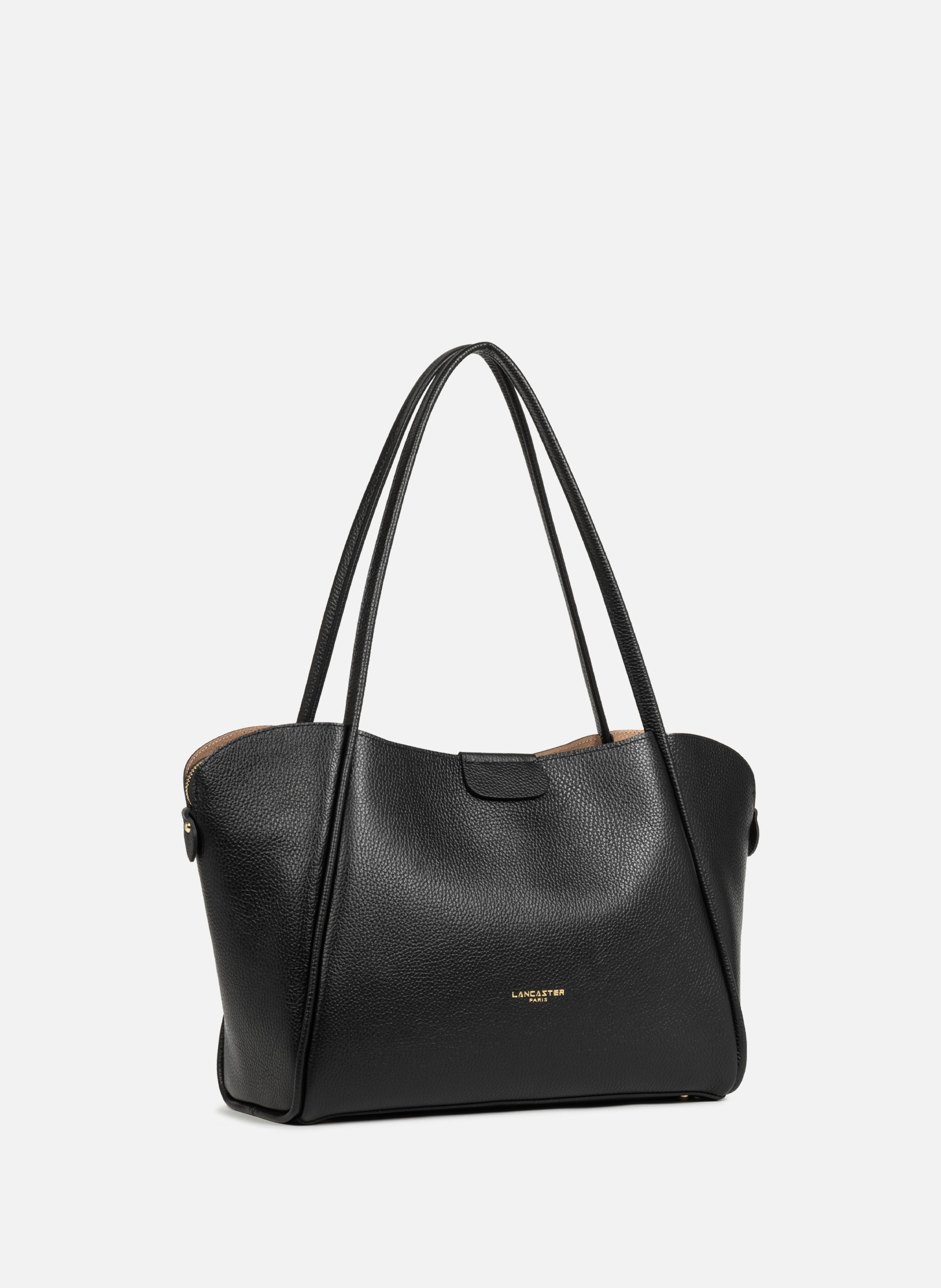 Très grand sac cabas épaule - ida double LANCASTER Noir