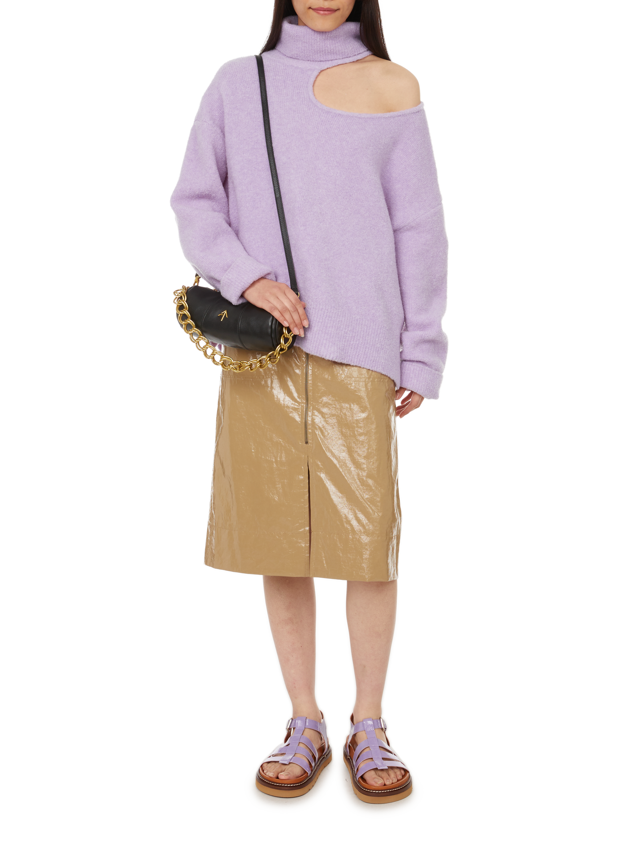 Miki merino wool-blend jumper REJINA PYO Purple