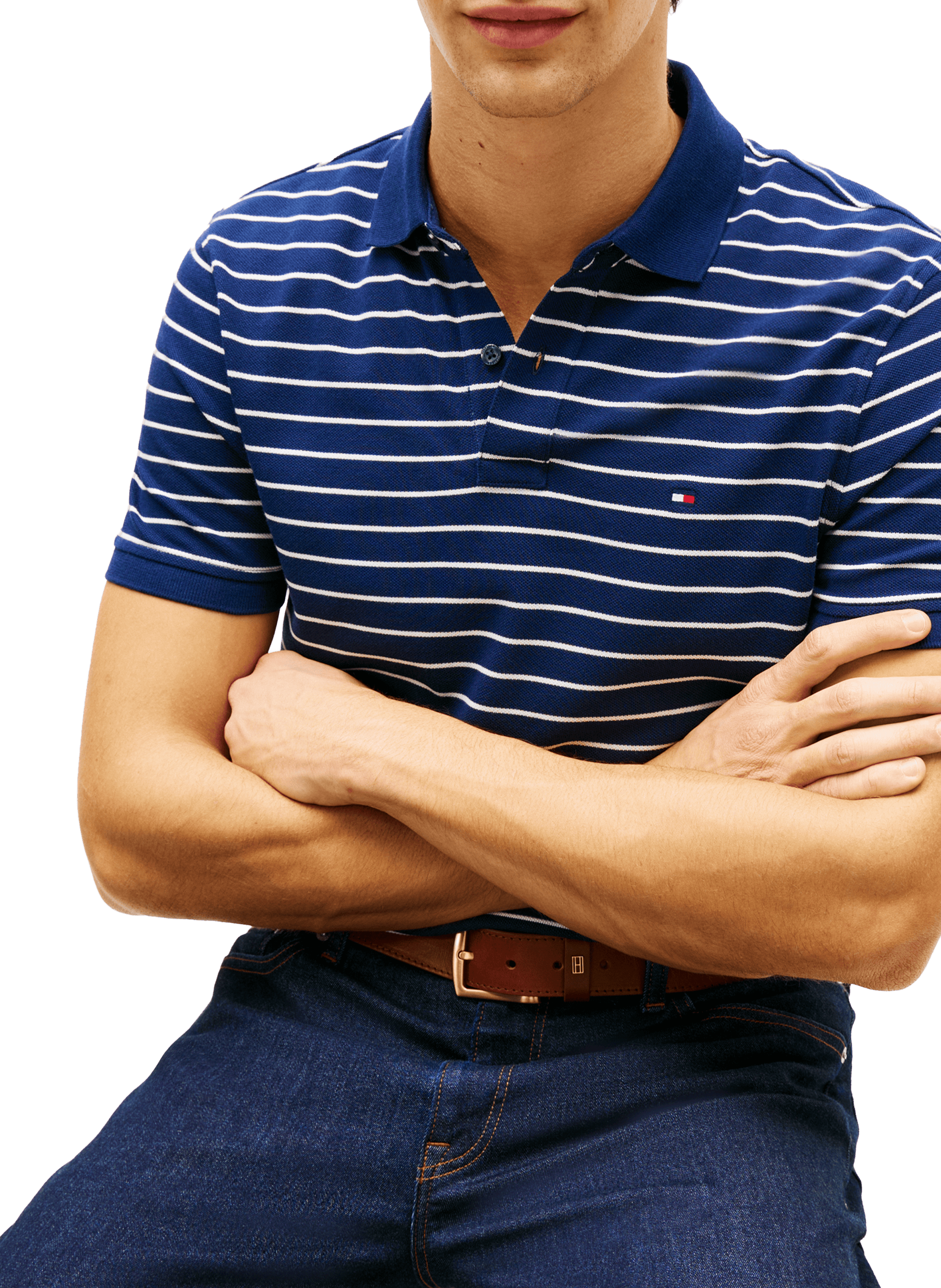 Polo en coton organique TOMMY HILFIGER Bleu