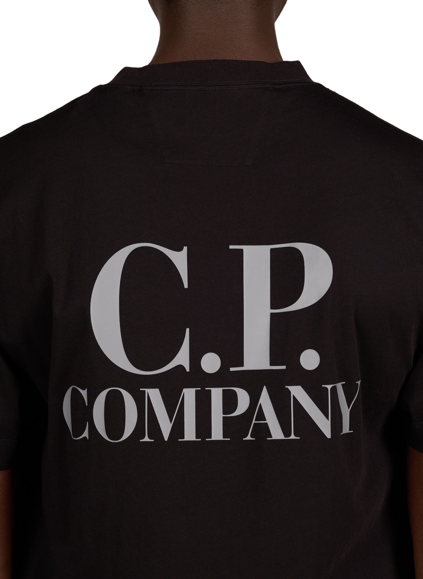 T-shirt à logo en coton CP COMPANY Noir