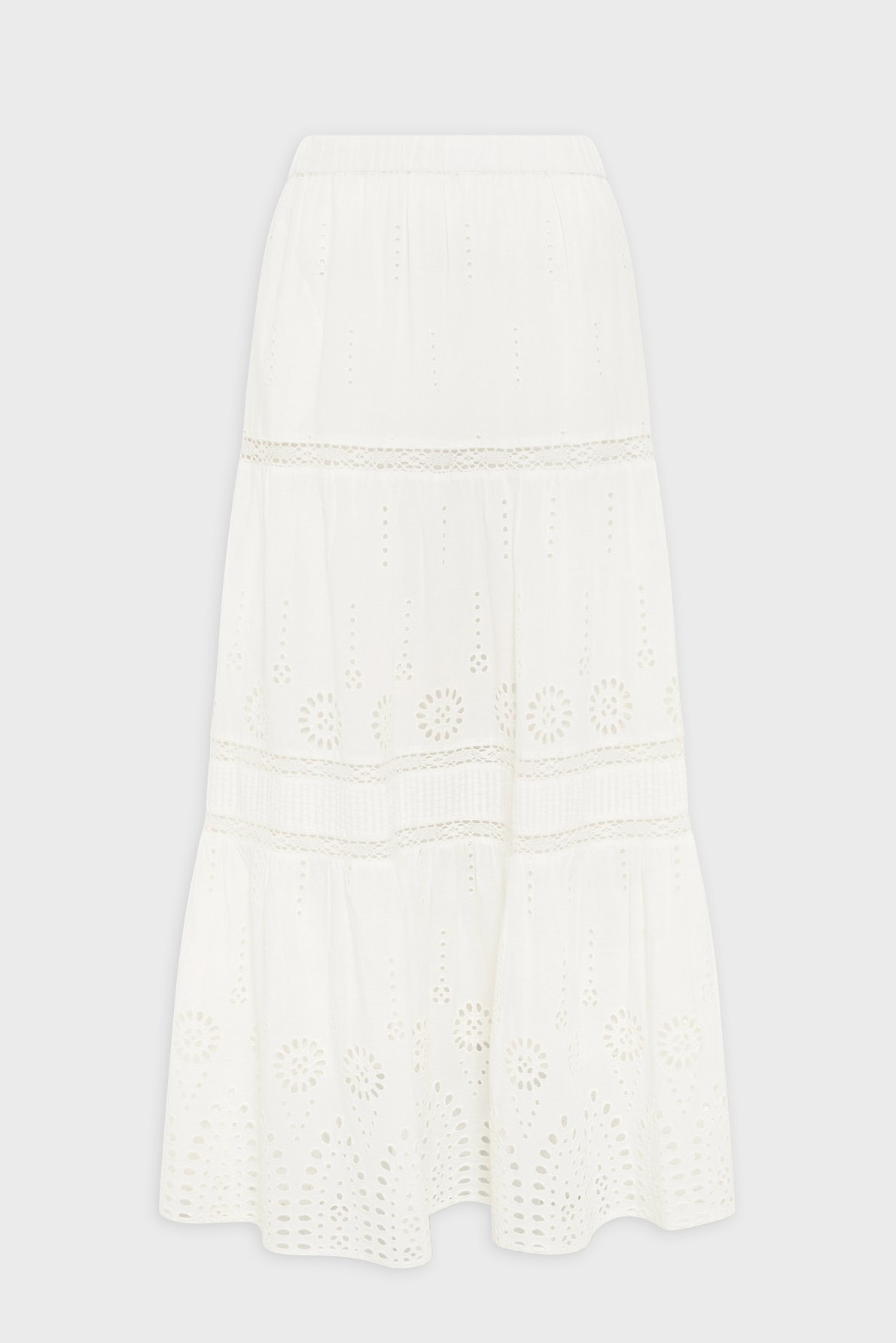 Jupe à broderies en coton - jaly GERARD DAREL Beige