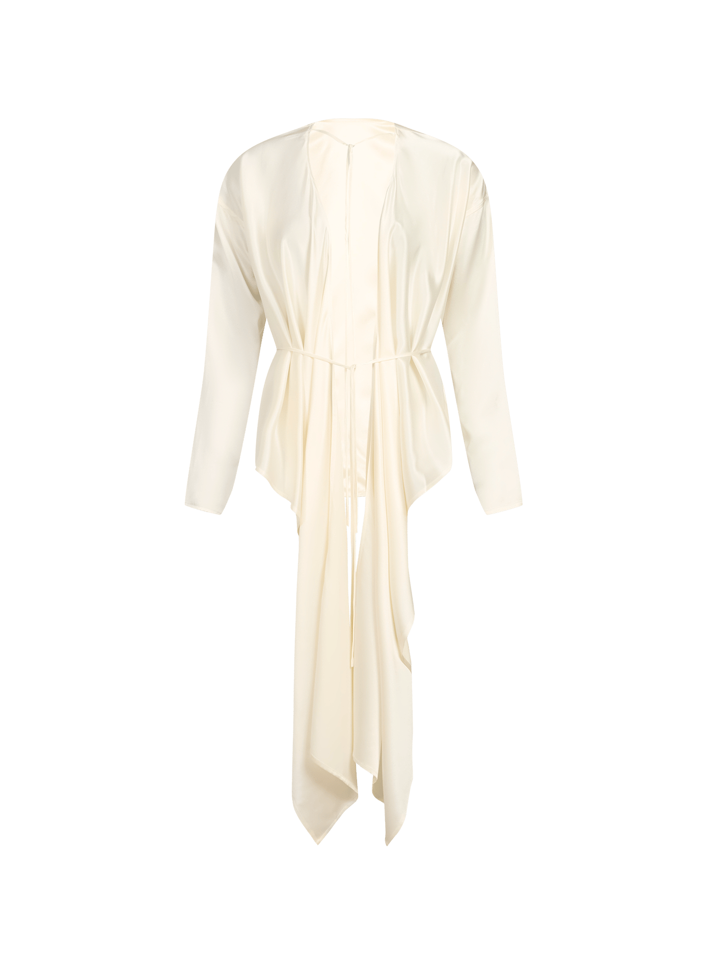 Satin tie-up silk top HELMUT LANG White