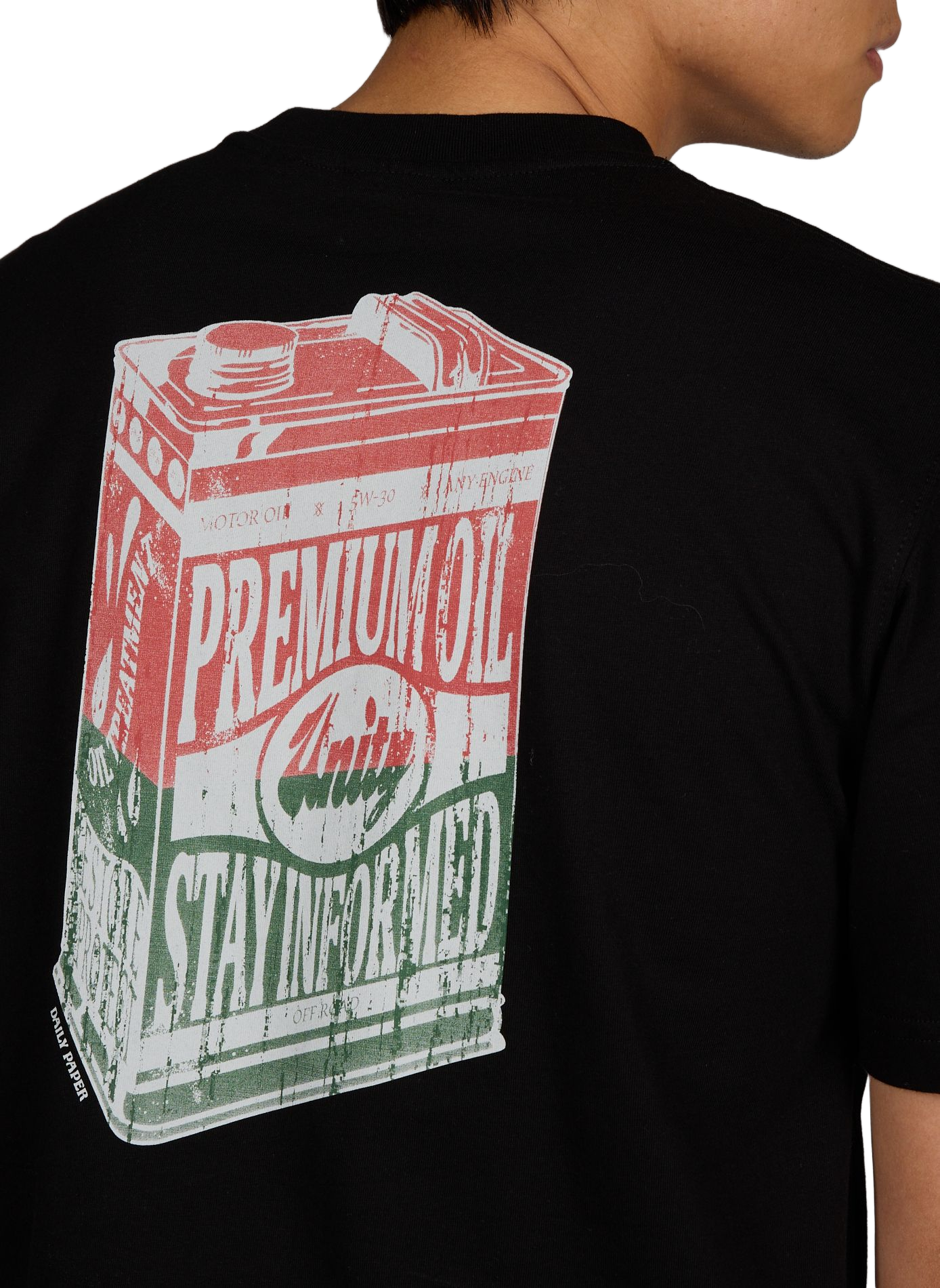 Tee-shirt col rond en coton DAILY PAPER Noir