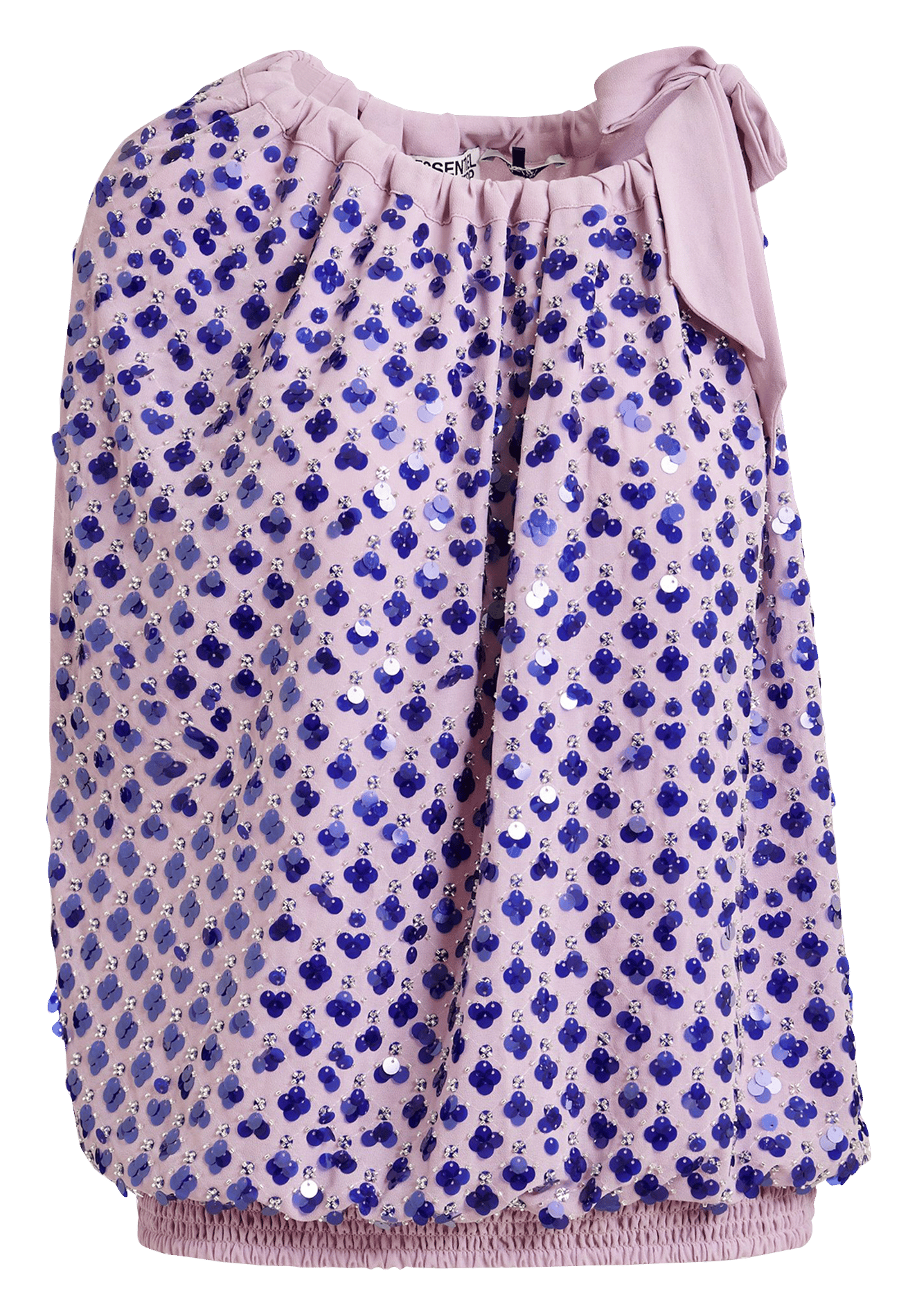 Top oversize col rond imprimé jocelyn ESSENTIEL ANTWERP Violet